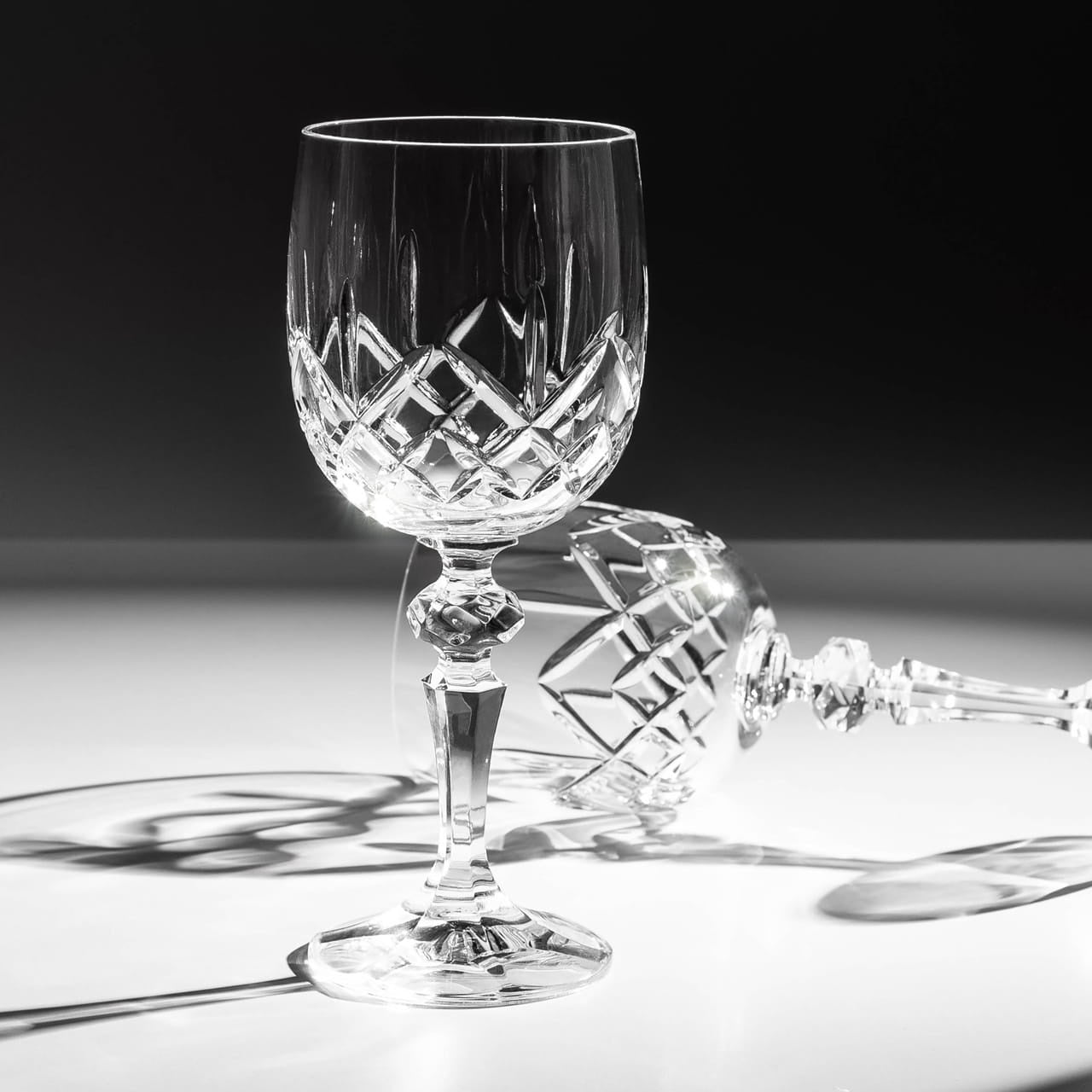 Luksusowe kieliszki do wina z kryształu 6 szt. prezent na ślub kieliszki na prezent