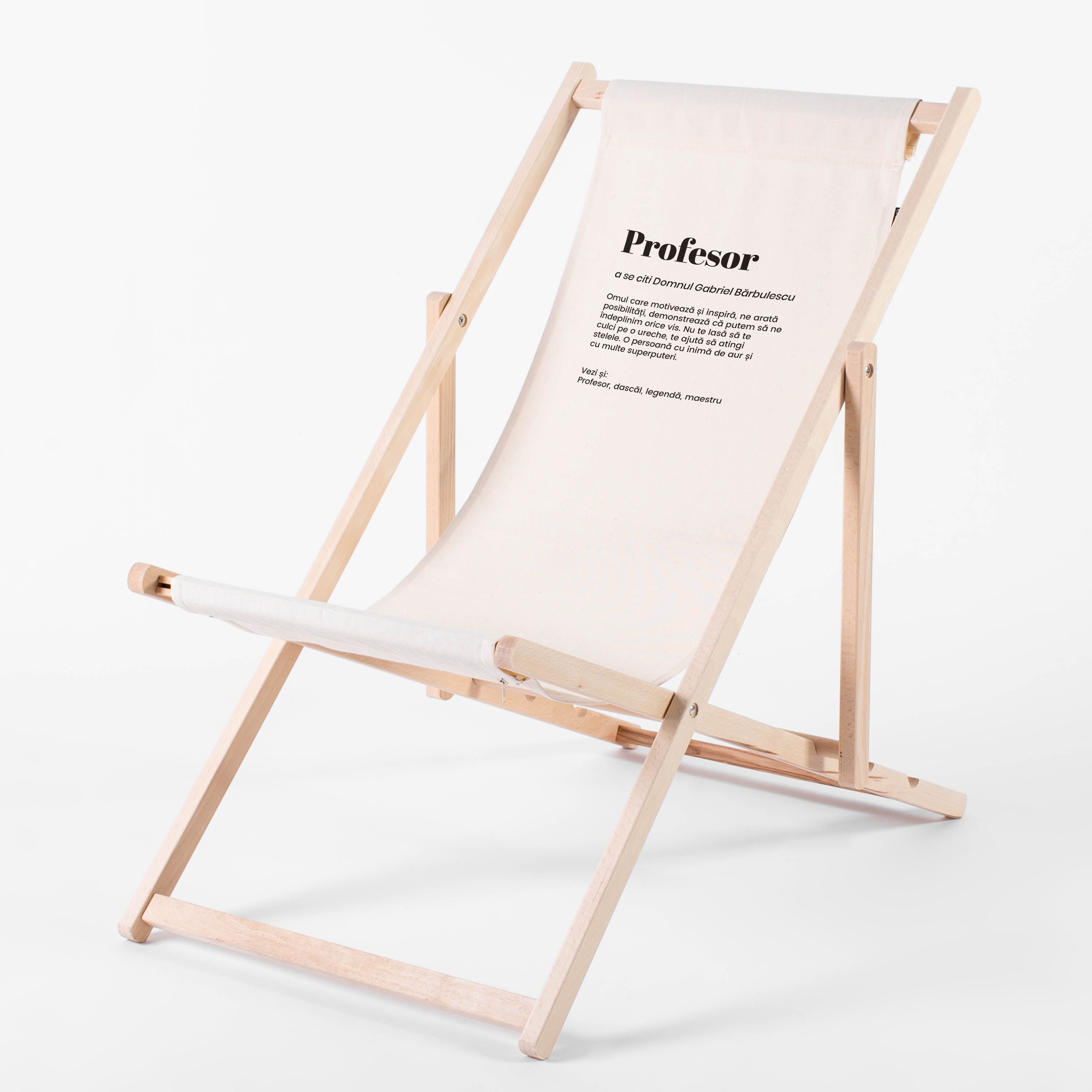 Șezlong personalizat pentru profesor – Definiție