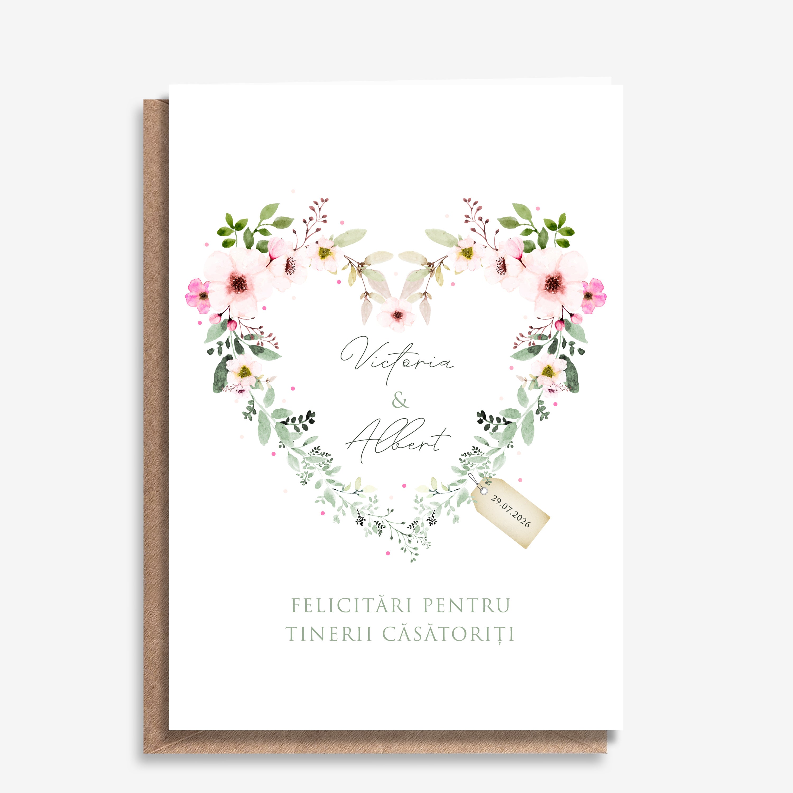 Felicitare de nuntă personalizată – Felicitări pentru tinerii căsătoriți