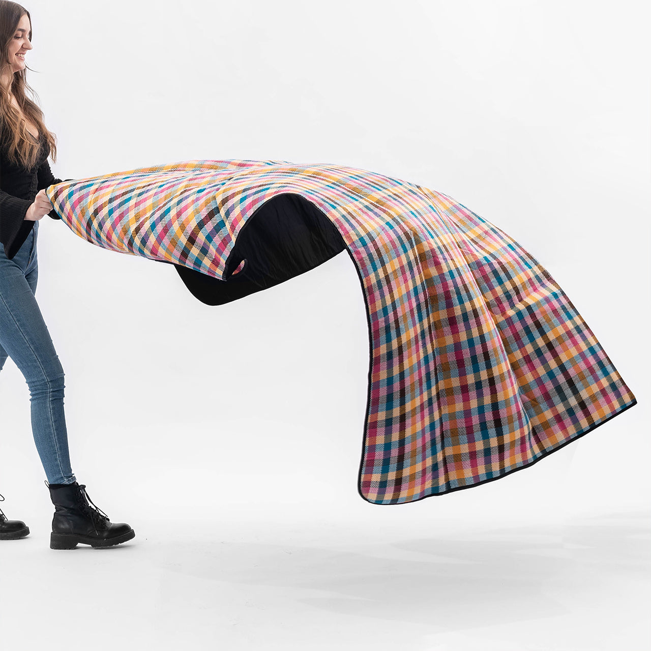 Koc turystyczny mata piknikowa prezent dla rodziny koc piknikowy