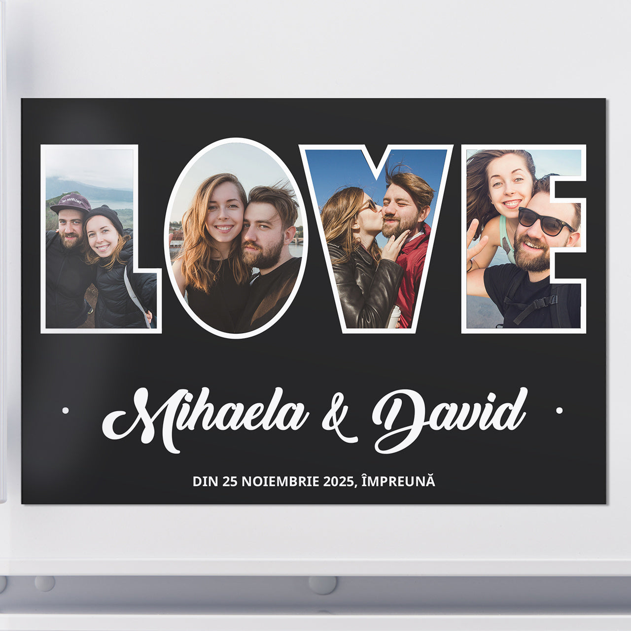 Magnes ze zdjęciami i imionami - prezenty na walentynki dla niego magnes na Dzień Chłopaka prezent dla niego