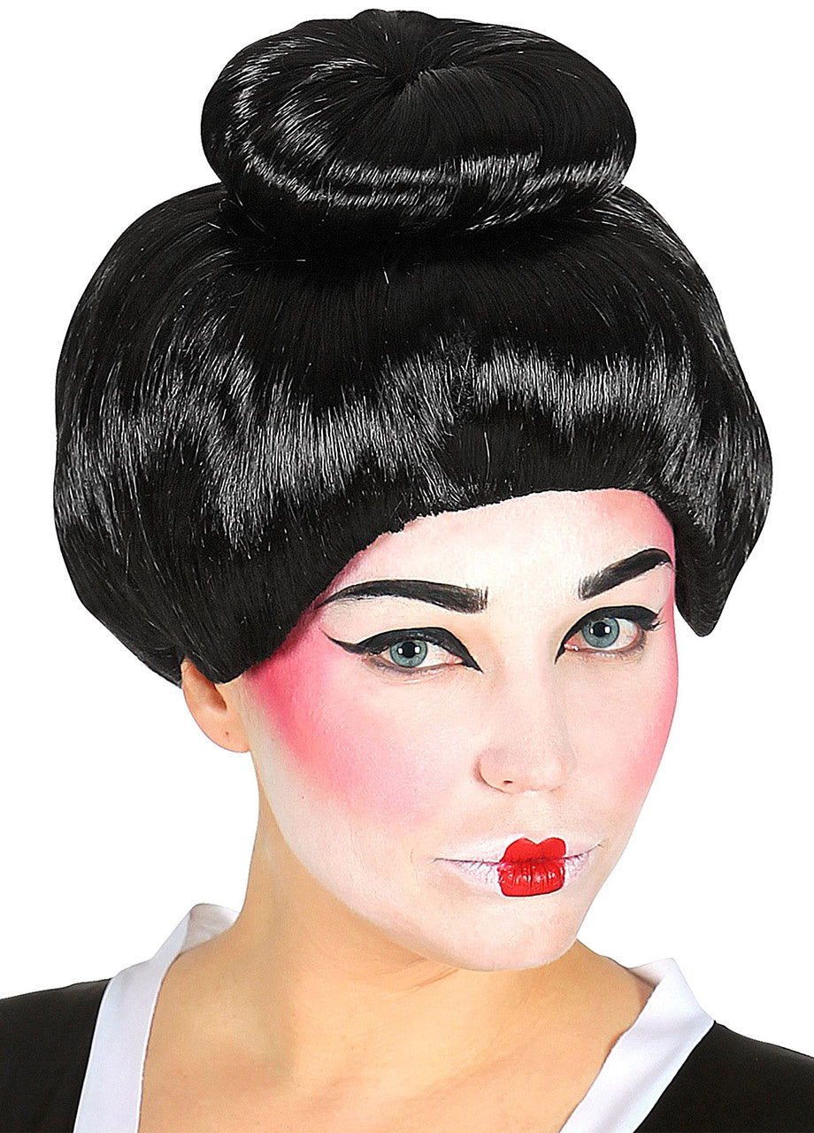 Perucă neagră Japonki GEISHA