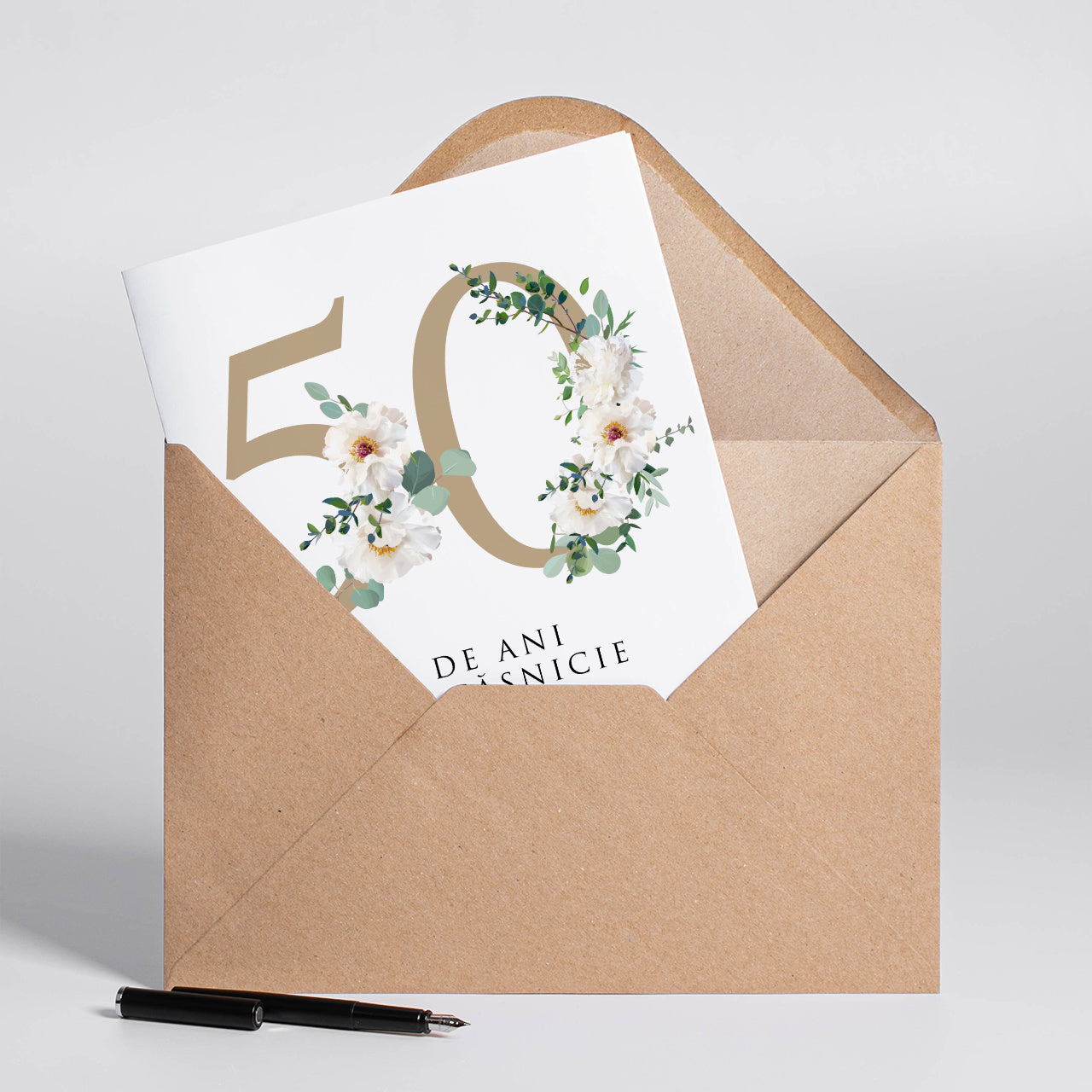 Felicitare A4 pentru nunta de aur