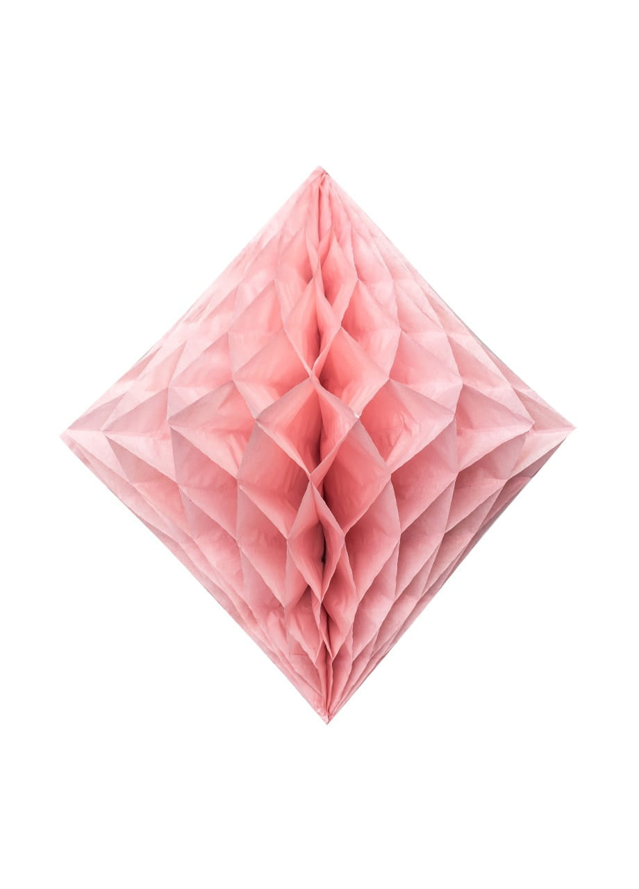 Rozetă din hârtie DIAMANT somon 20 cm (3 buc.)