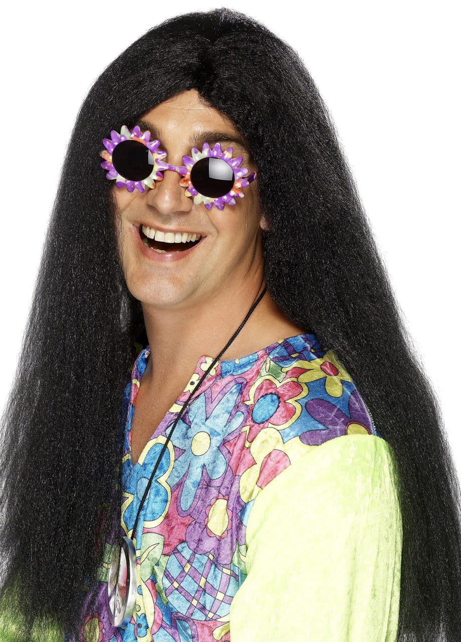 Neagră perucă HIPPIE