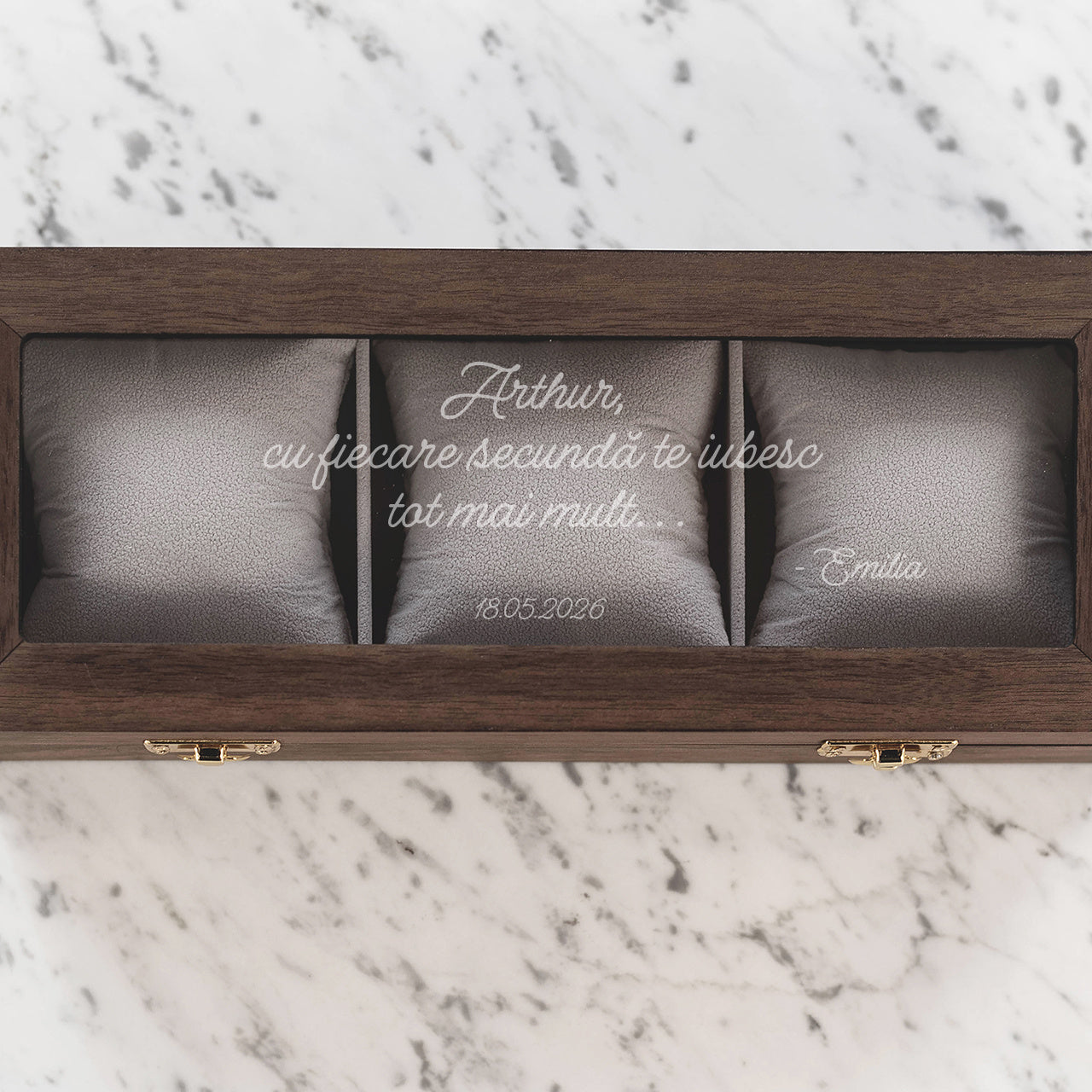 Pudełko na zegarki męskie - prezent na rocznicę dla męża personalizowane pudełko upominek dla niego