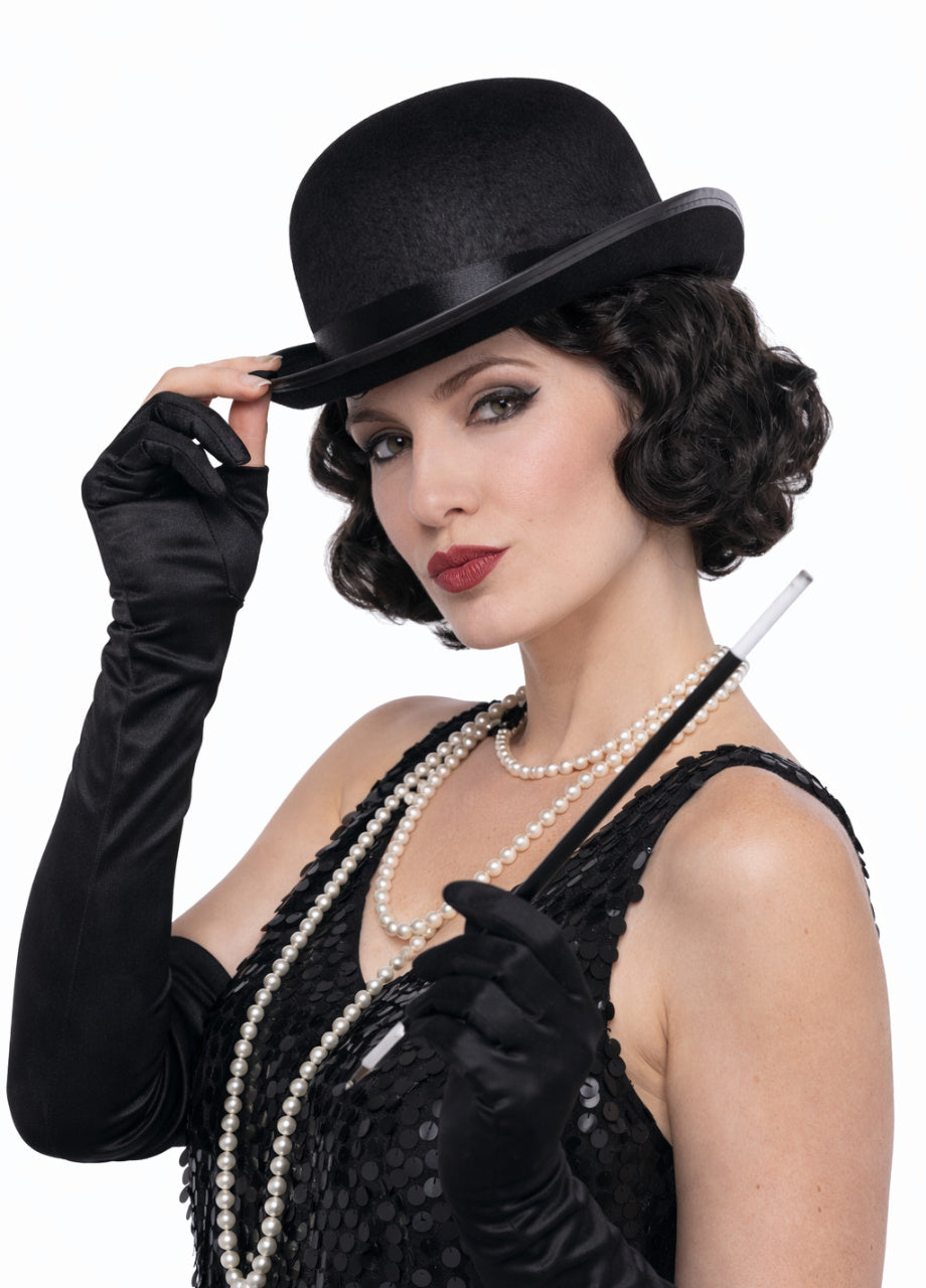 Melon negru Anii ’20 – accesoriu pentru kostiumu