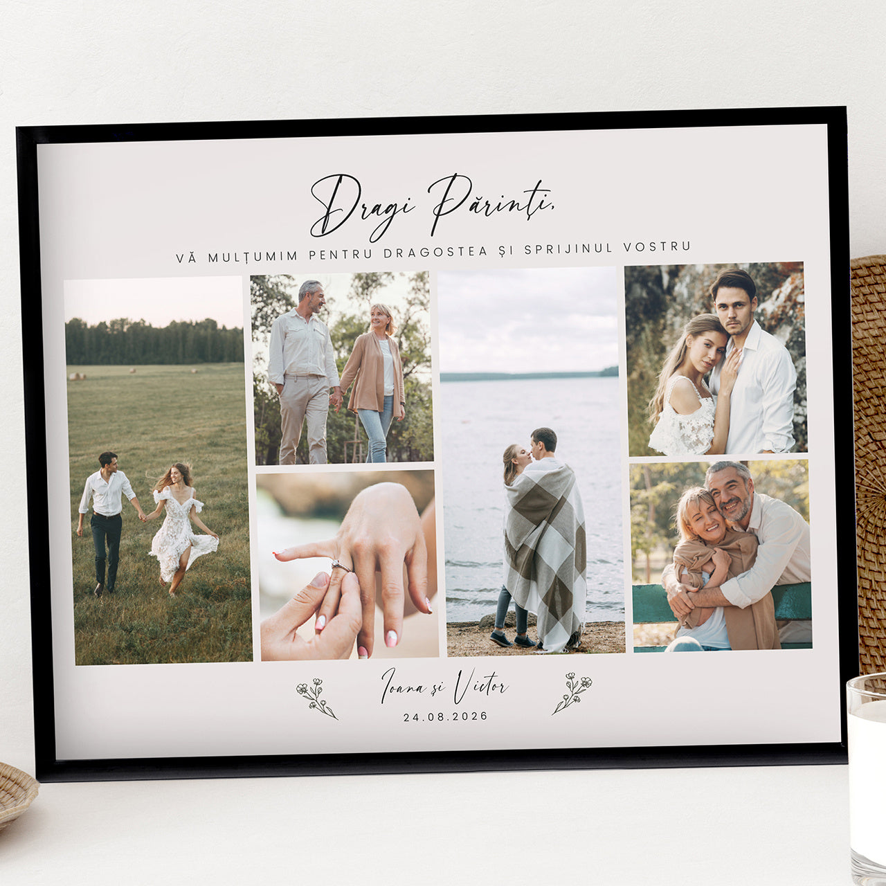 Poster cu poze pentru mulțumiri adresate părinților