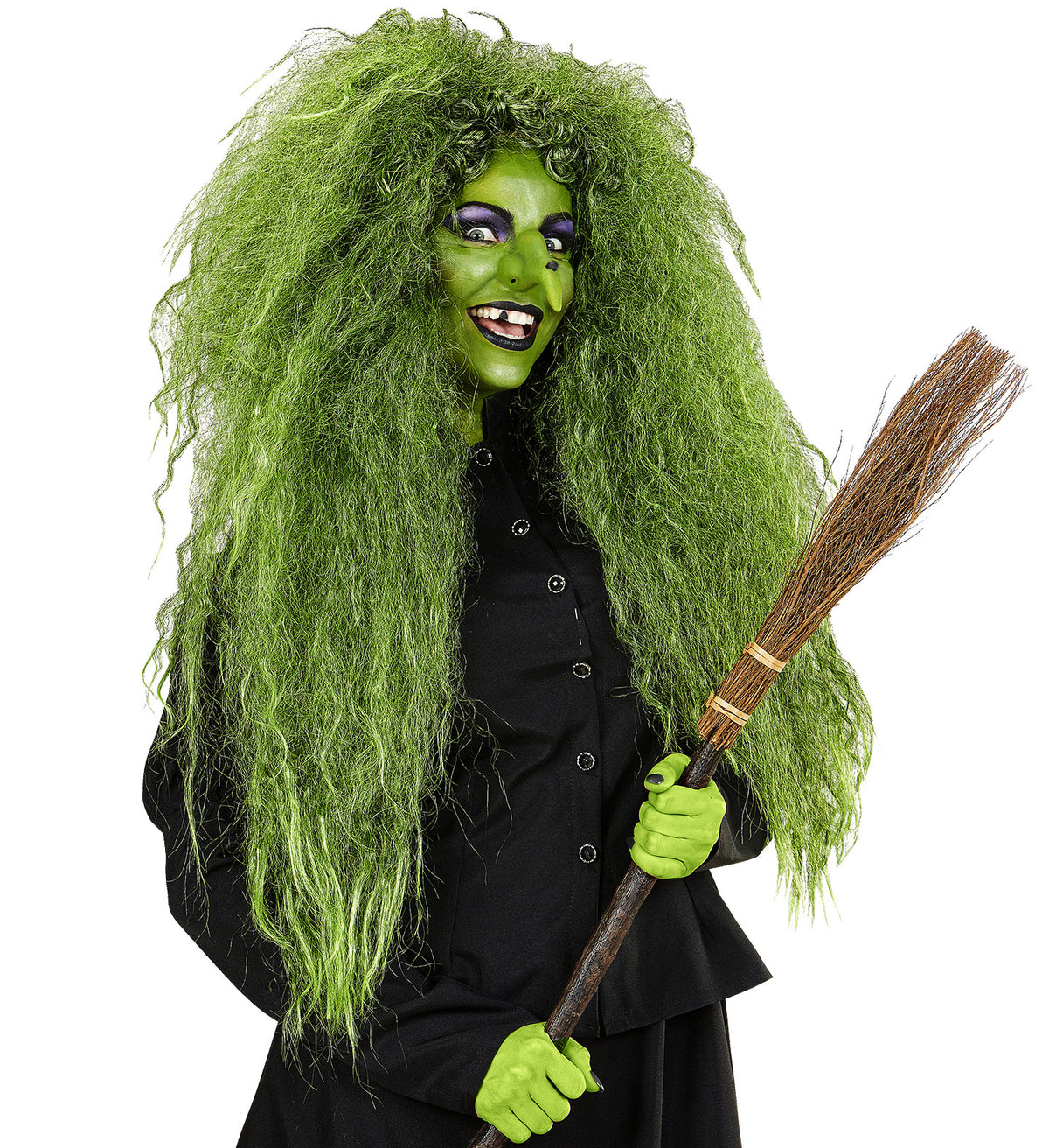 Verde perucă VRĂJITOARE de Halloween