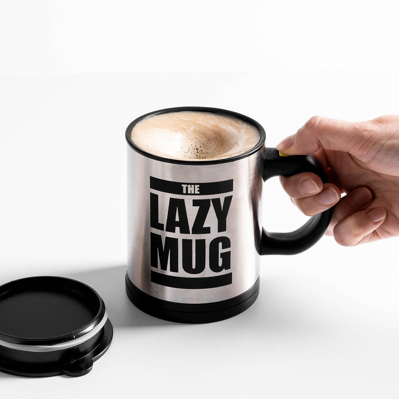 Leniwy kubek który sam miesza kubek samomieszający prezent dla lenia