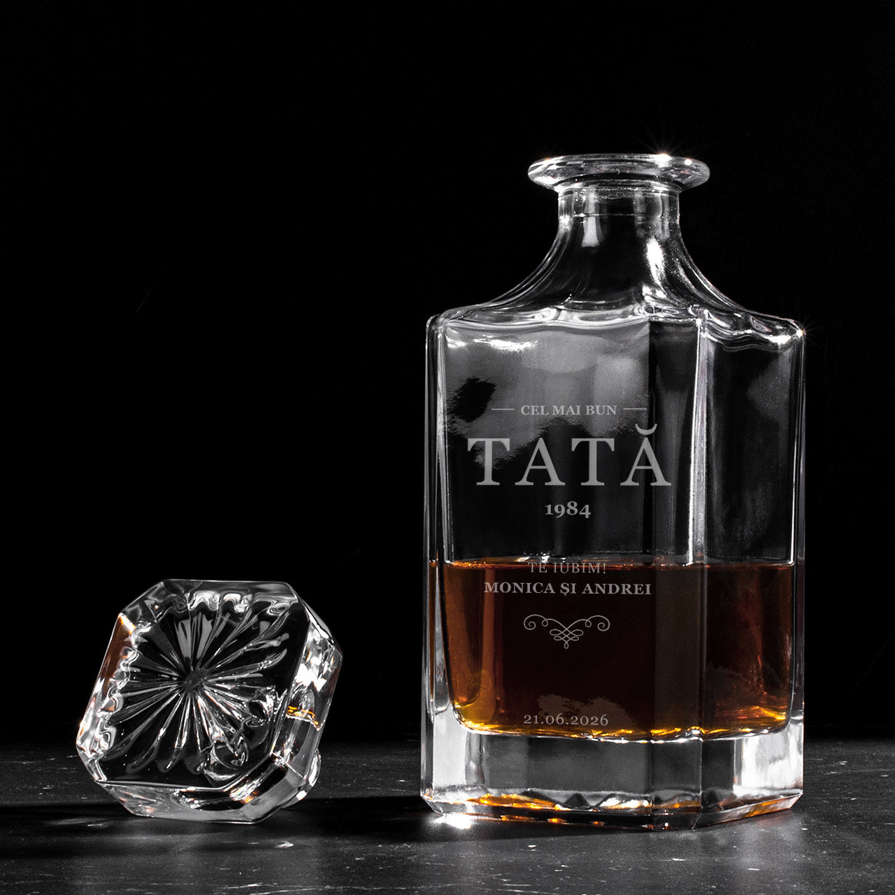 Grawerowana karafka na prezent dla Taty karafka do whisky prezent na dzień taty