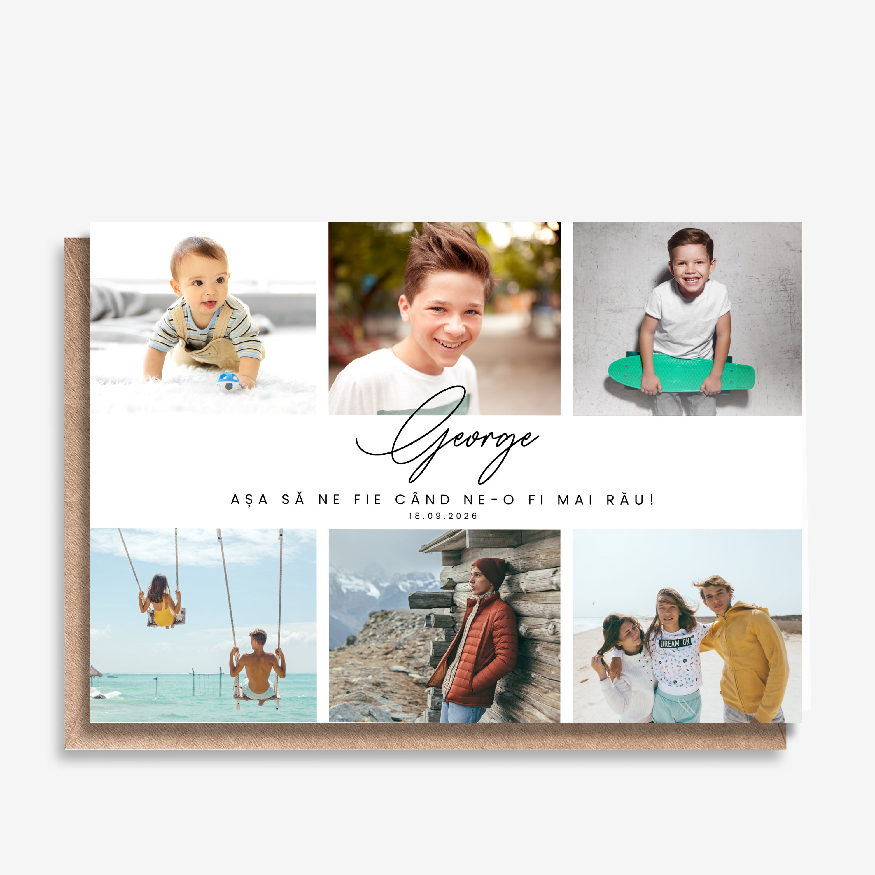 Felicitare de aniversare cu poze – colaj de fotografii