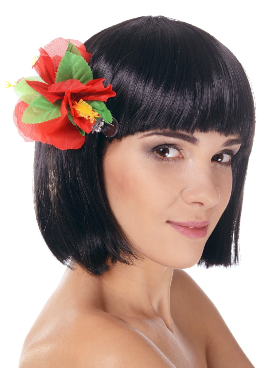 Agrafă FLORI HAWAIIENE roșie