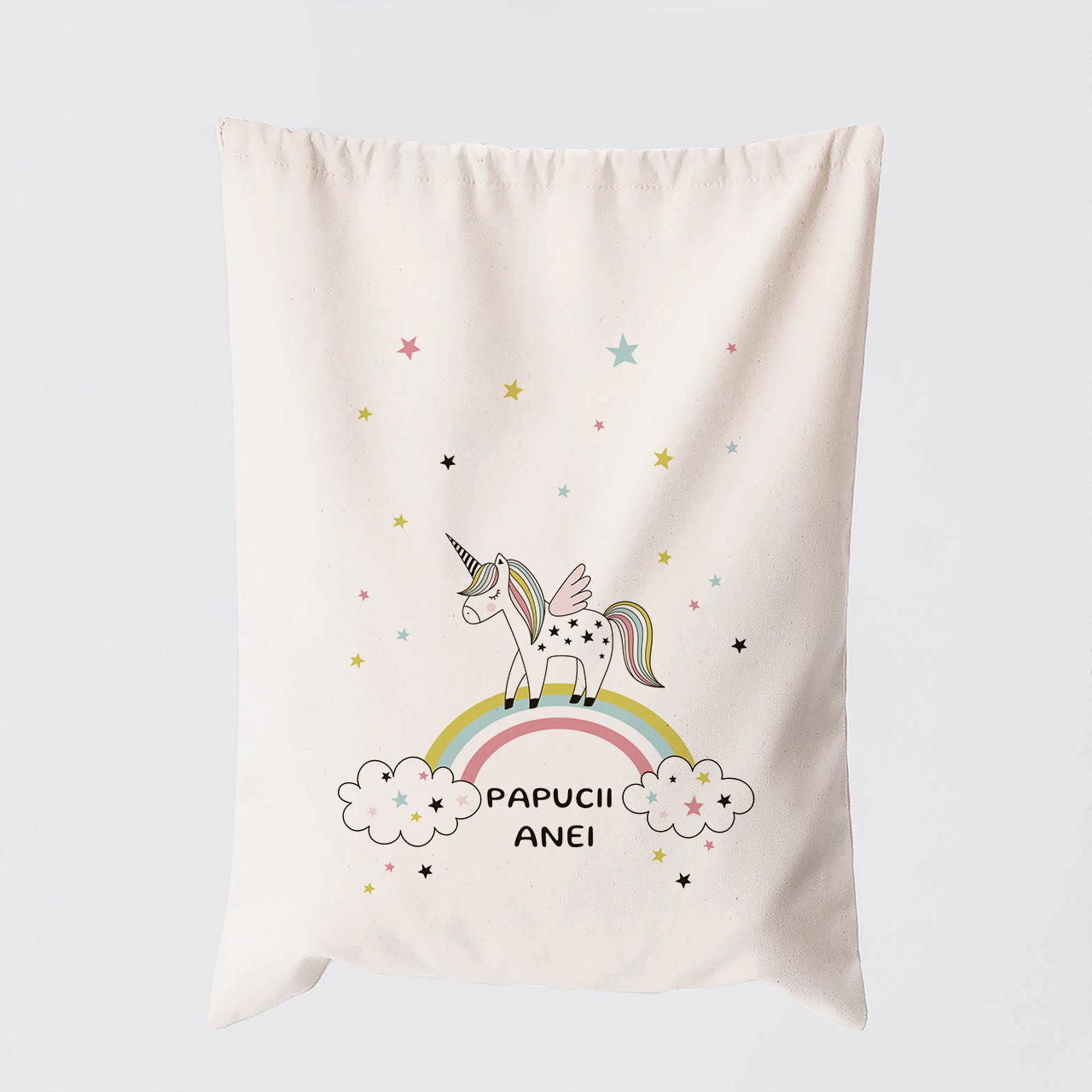 Săculeț pentru papuci de grădiniță – cadou pentru fetiță