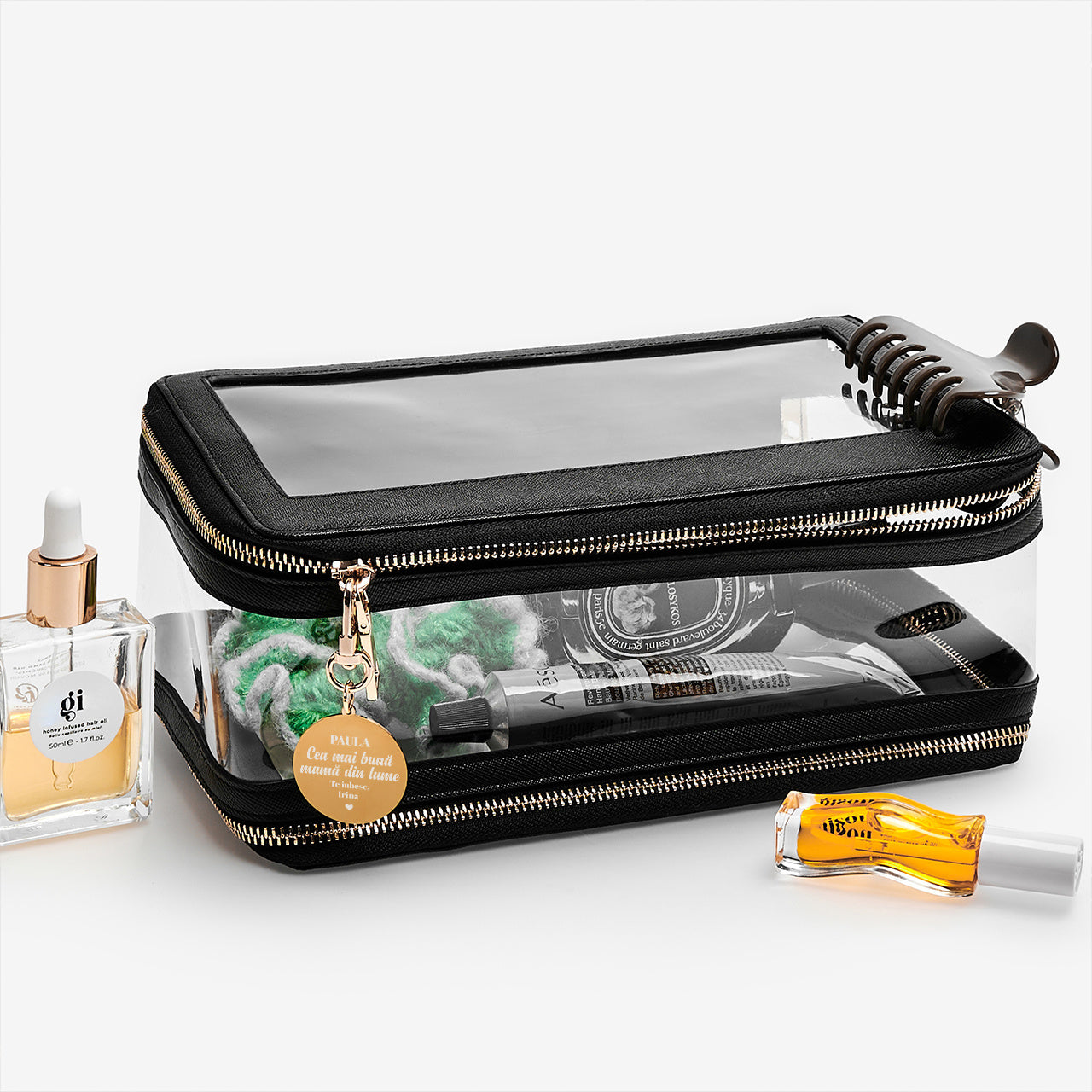 Trusă cosmetică din piele pentru femei – cadou de Ziua Mamei