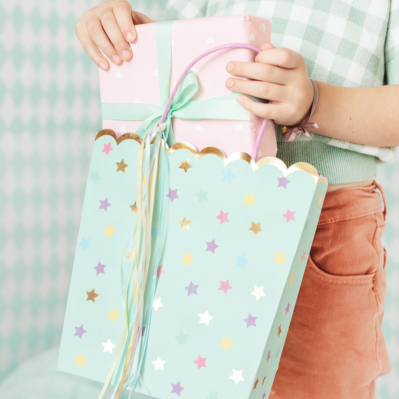 Torebka papierowa na prezent W Gwiazdki papierowa torba