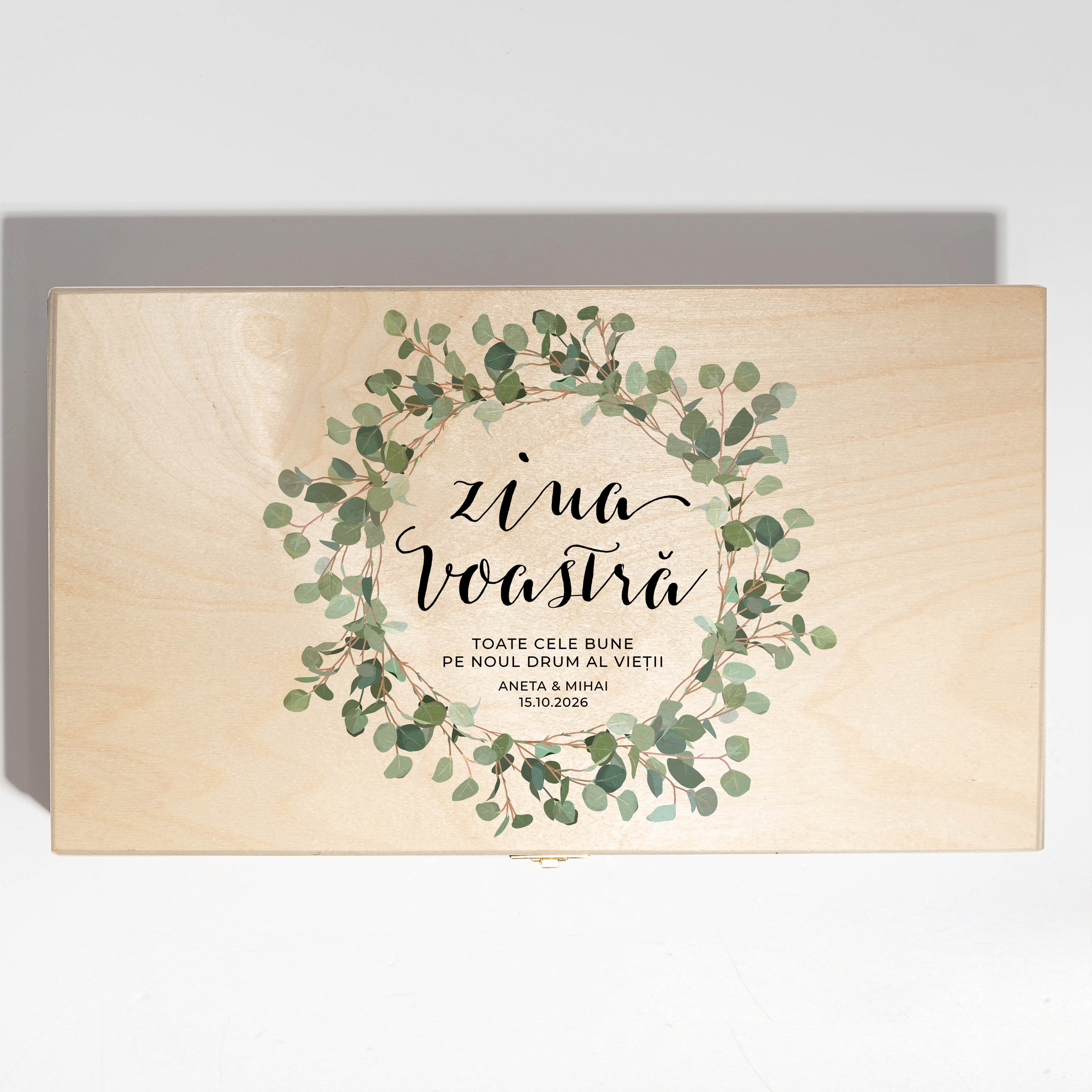 Drewniana skrzynka na wina - pamiątka na ślub cywilny prezent na ślub cywilny prezent dla pary młodej