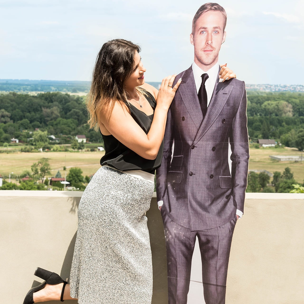 Osoba z kartonu Ryan Gosling dekoracja wieczoru panieńskiego dekoracje z kkartonu