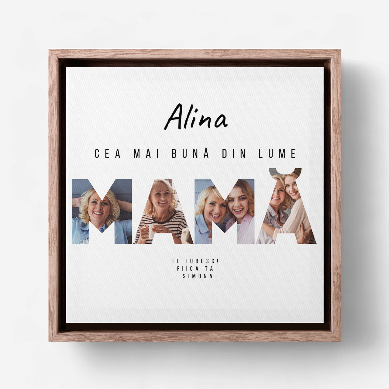 Tablou pe pânză cu ramă – cadou pentru mamă