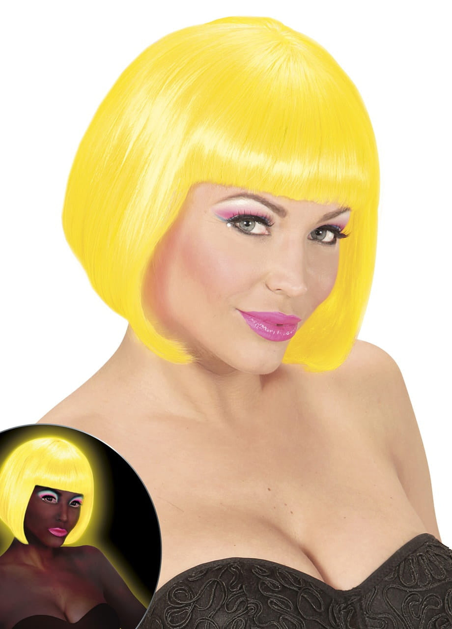 Galbenă perucă BOB NEON