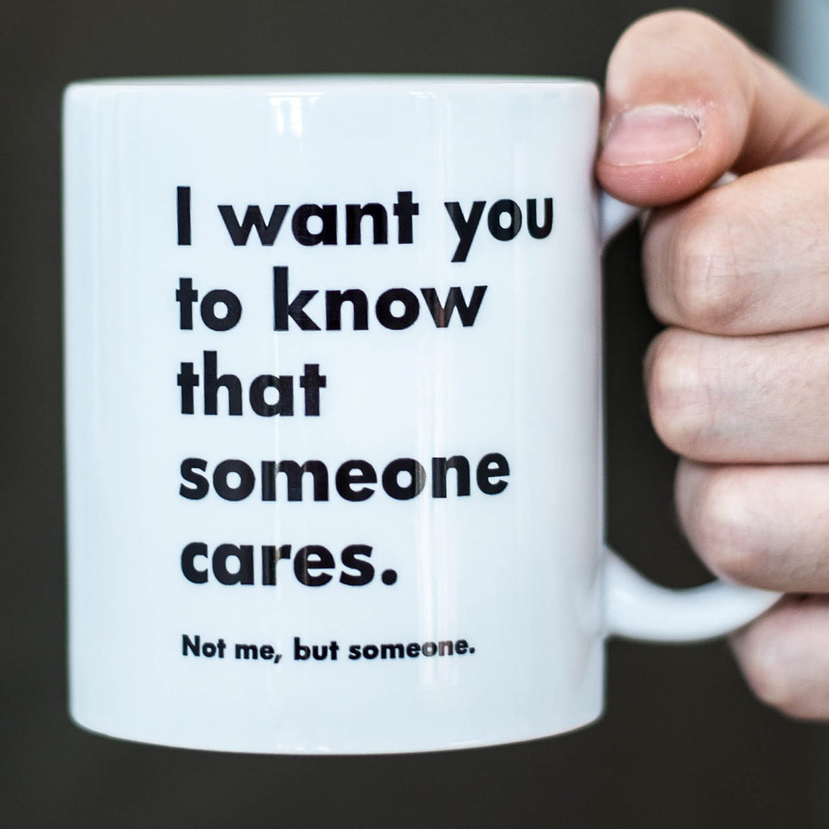 Pahar cu imprimeu SOMEONE CARES cadou pentru znajomego