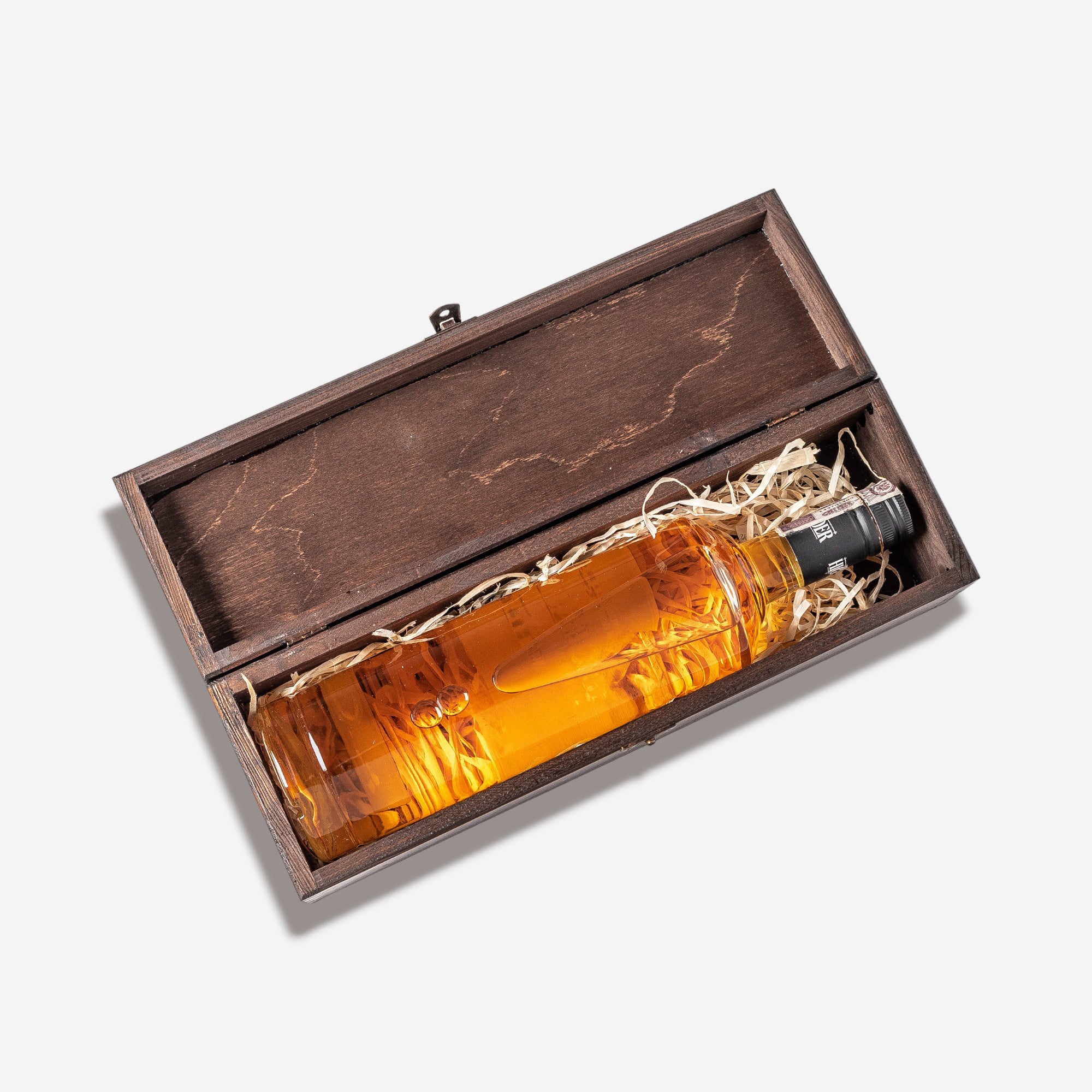Skrzynka na whisky na prezent z okazji 70 urodzin elegancki prezent dla niego skrzynka na alkohol 