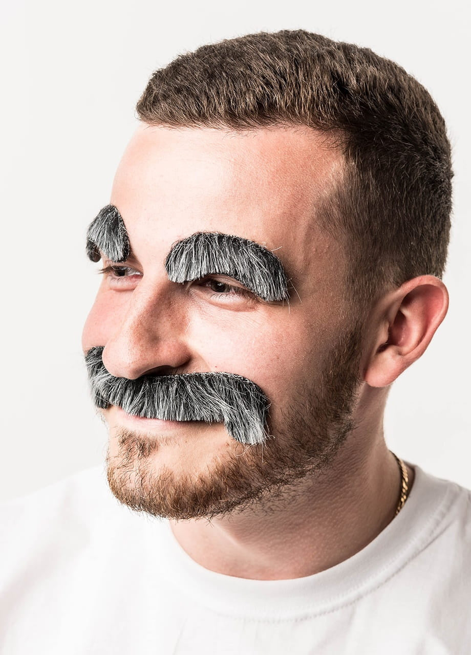 Set mustață falsă și brwi siwe