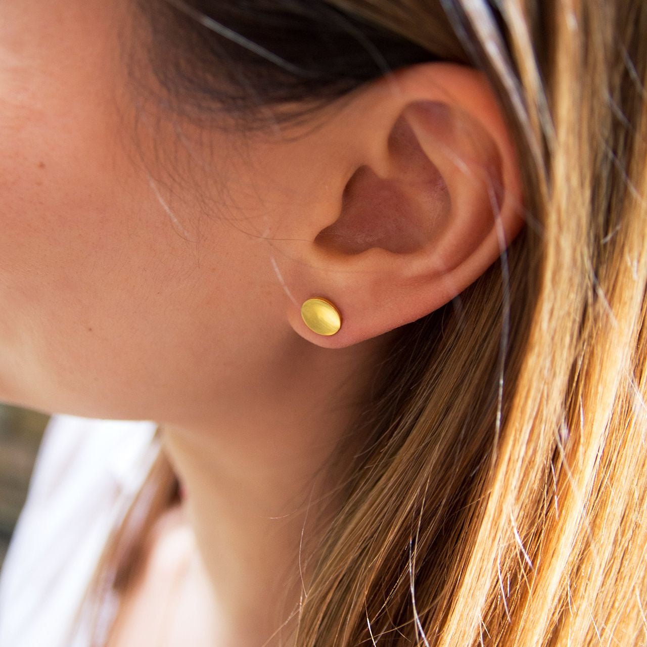 Cercei placate cu aur - plăcuțe