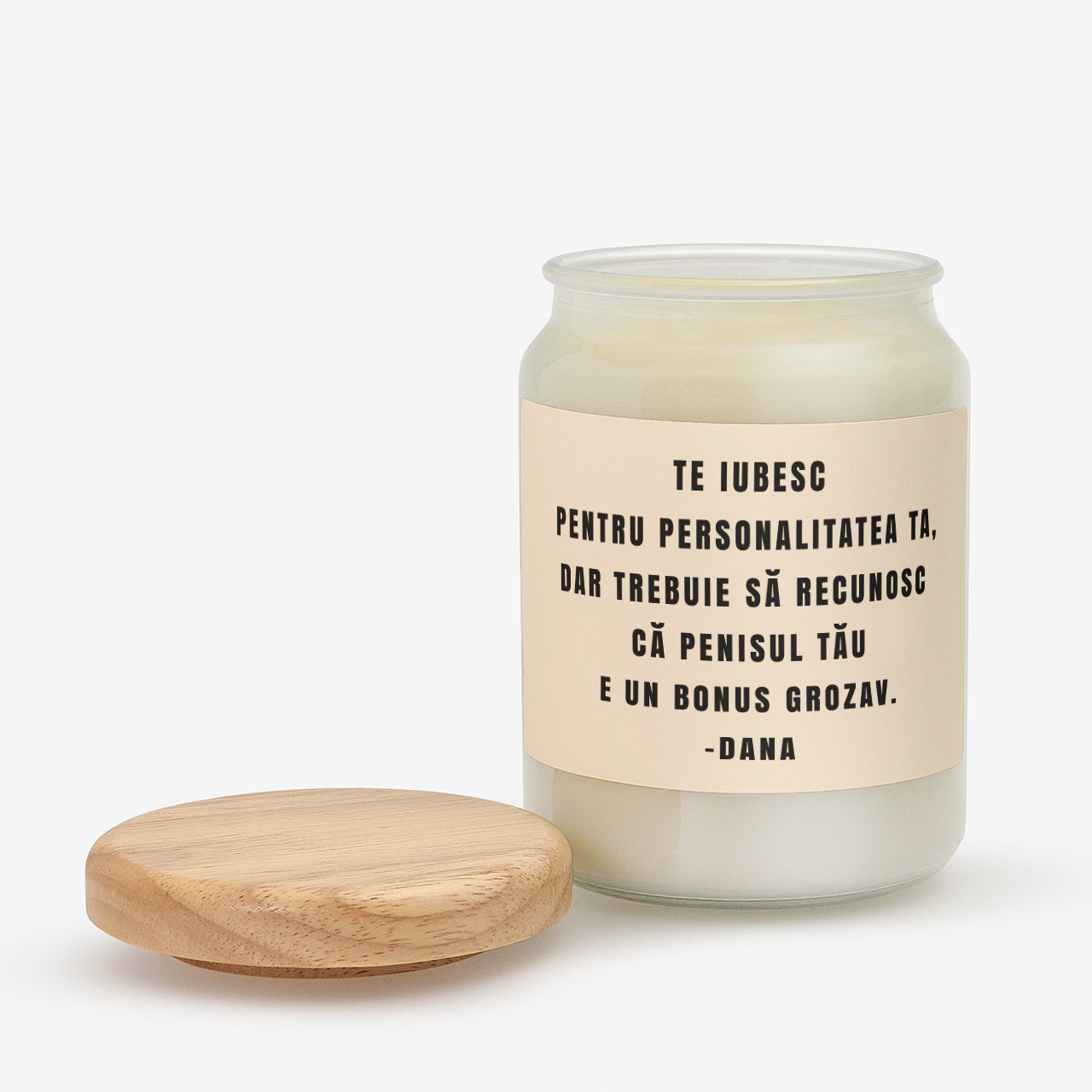 Śmieszna świeca personalizowana dla faceta - prezent na walentynki świeczka na walentynki