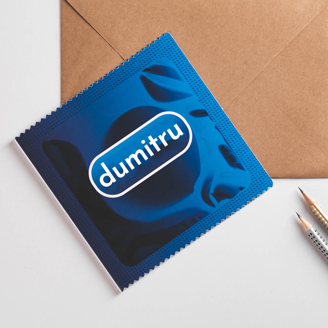 Śmieszna kartka na urodziny - personalizowana prezerwatywa personalizowana kartka upominek dla niego