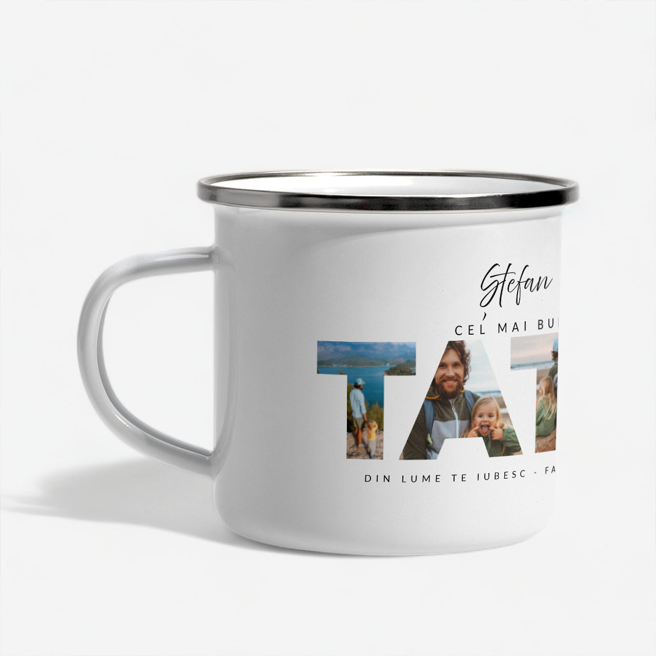 Cană personalizată pentru tata cu fotografii