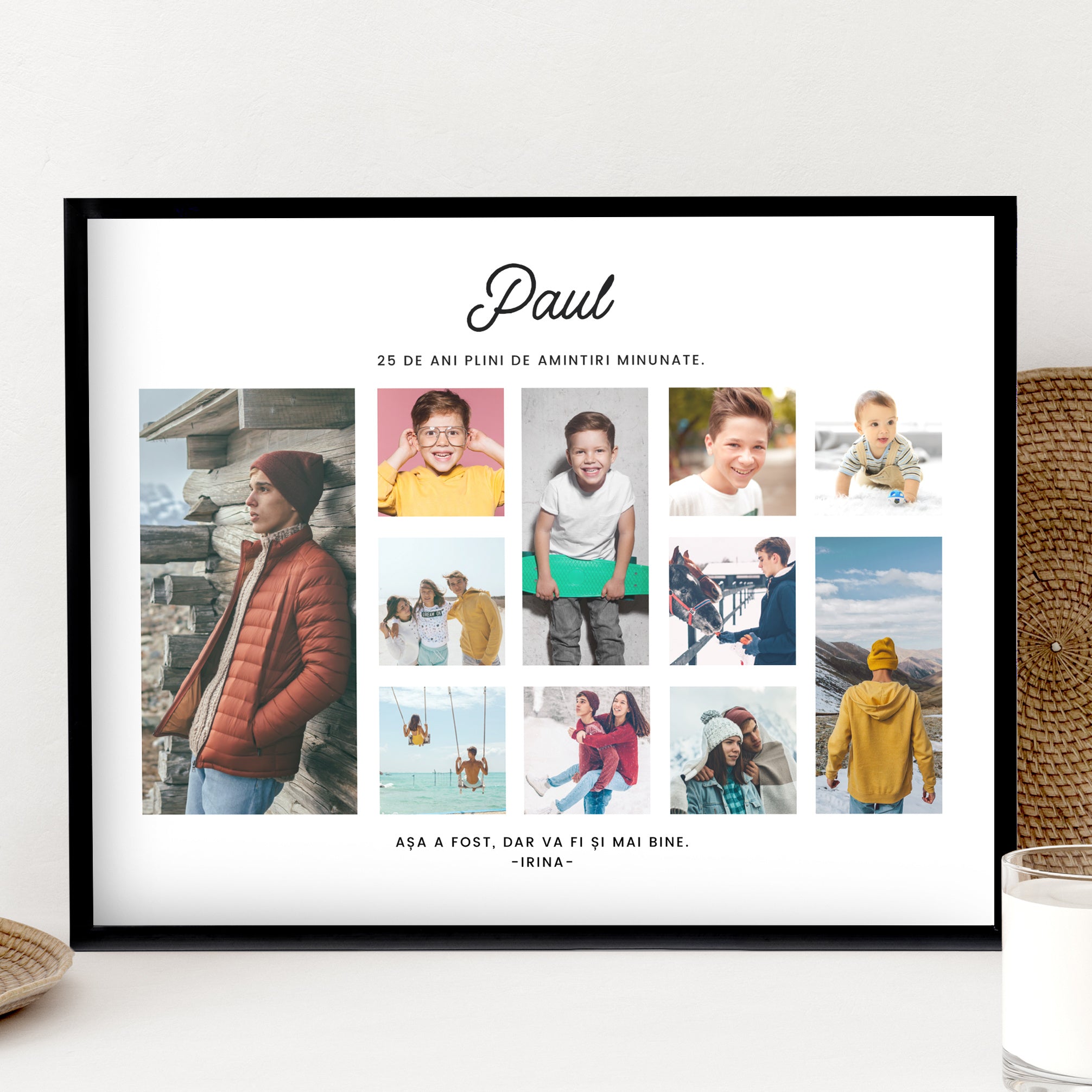 Plakat personalizowany - prezent ze zdjęciami  prezent na urodziny dla męża plakat ze zdjęciami