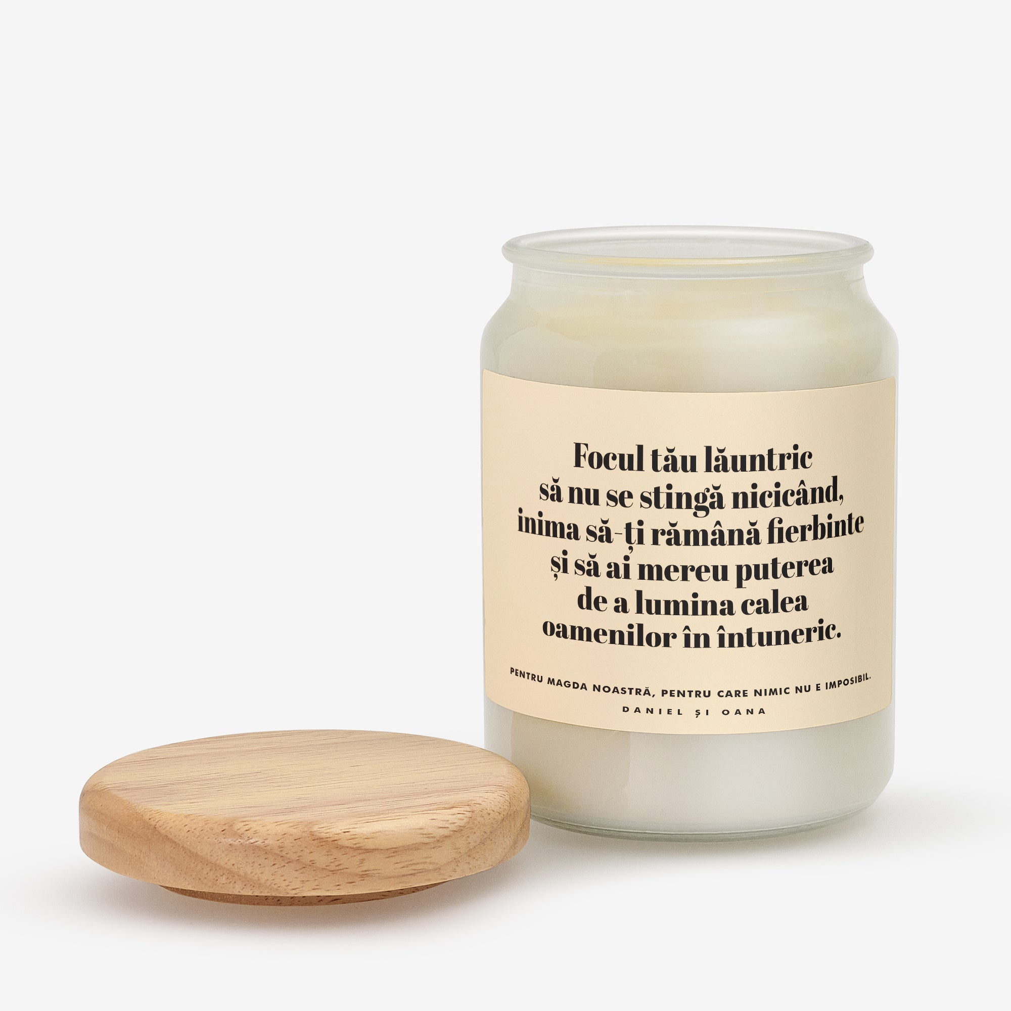 Lumânare personalizată - cadou pentru ea