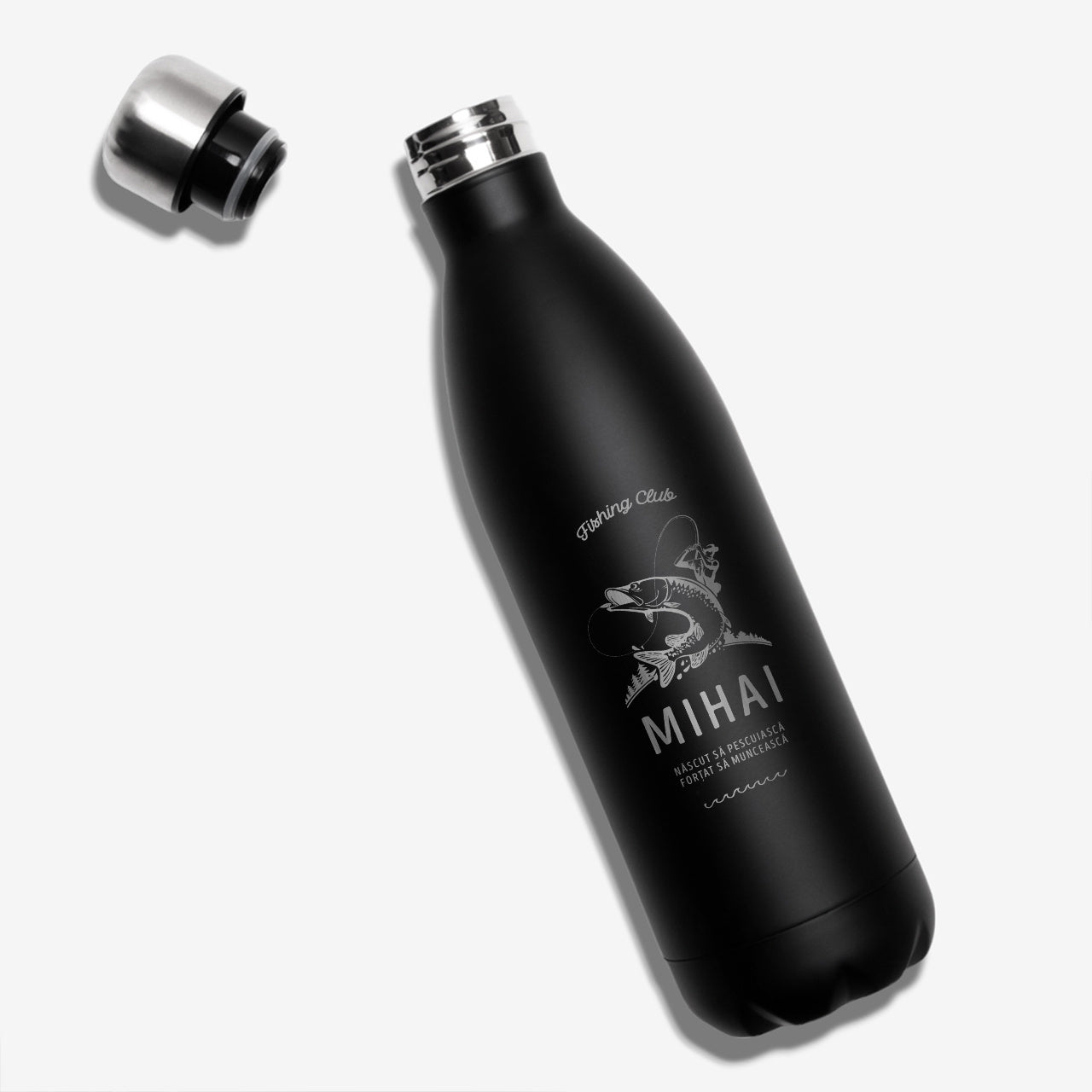 Termos personalizat pentru un pescar