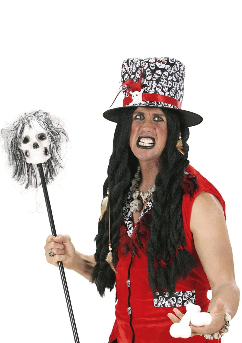 Perucă dready warkocze negre VOODOO