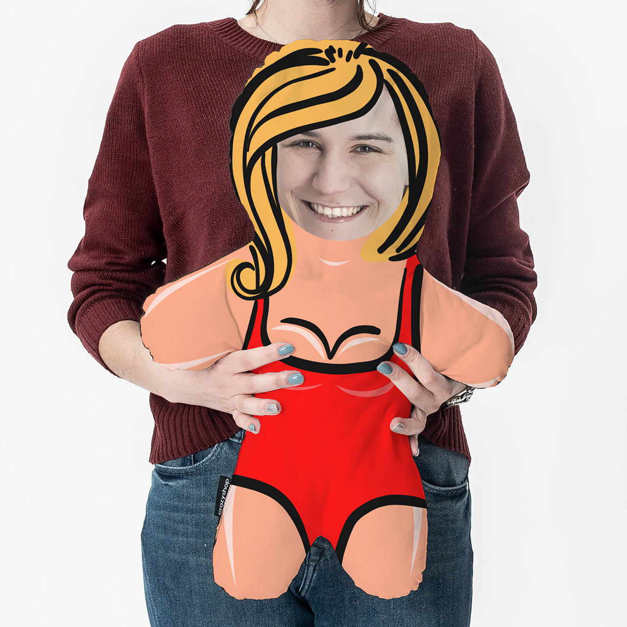 Personalizowana lalka poduszka dla dziewczyny prezent dla dziewczyny poduszka z nadrukiem poduszka na prezent