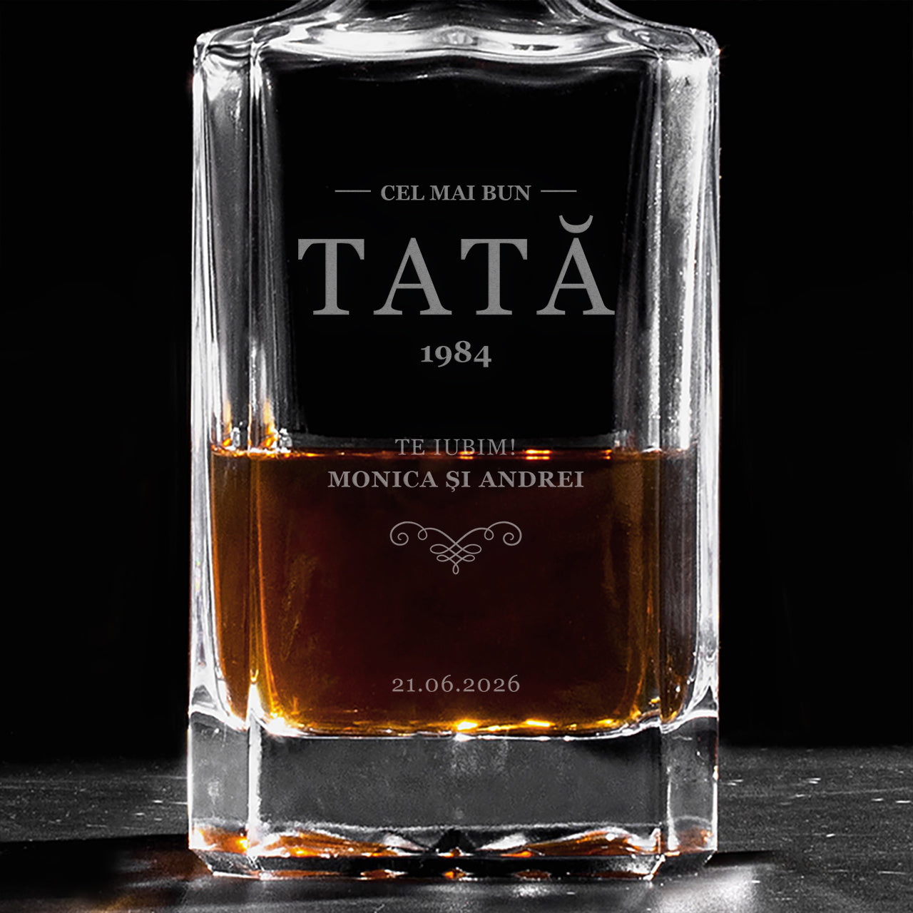 Grawerowana karafka na prezent dla Taty karafka do whisky prezent na dzień taty