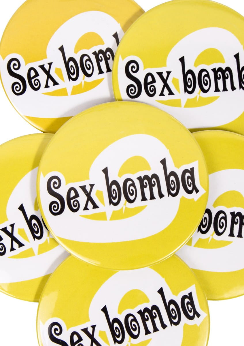 Insignă pentru petrecerea burlăcițelor SEX BOMBA