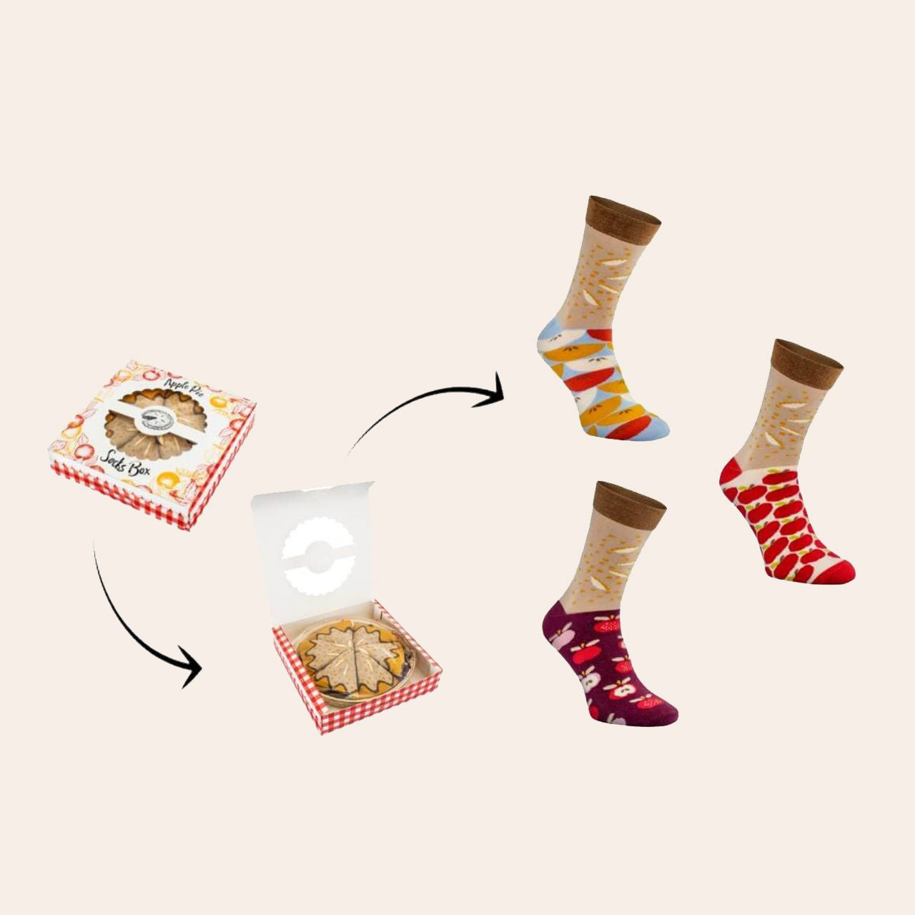 Zabawne skarpetki Szarlotka śmieszne skarpetki męskie prezent dla chłopaka