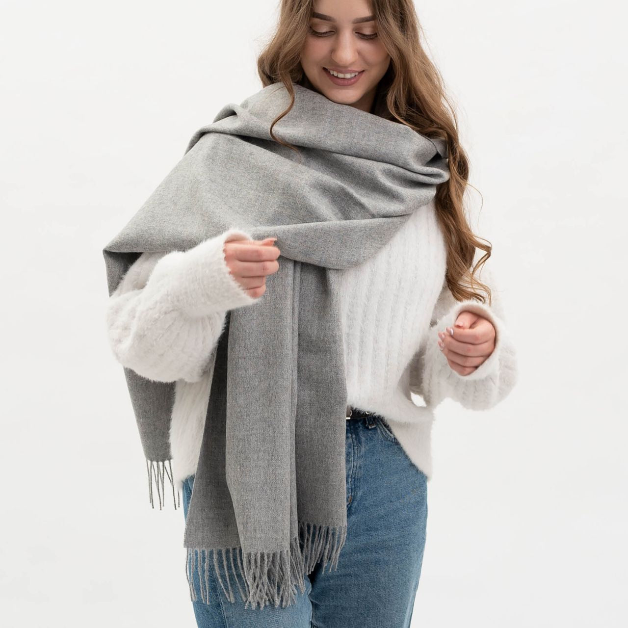 Șal din alpaca - cadou elegant pentru ea