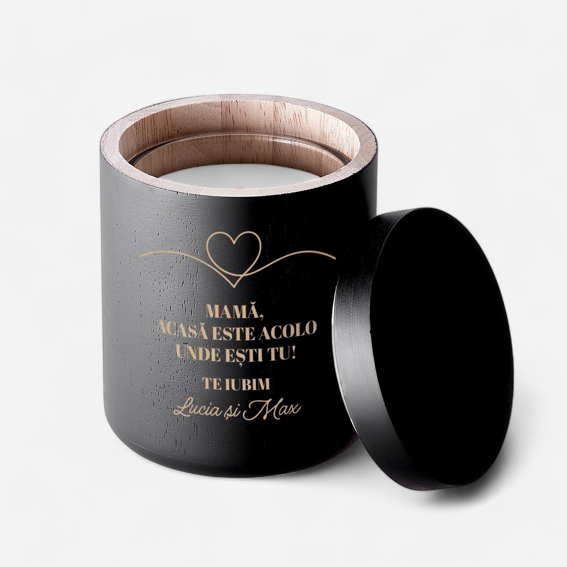 Lumânare gravată pentru mamă