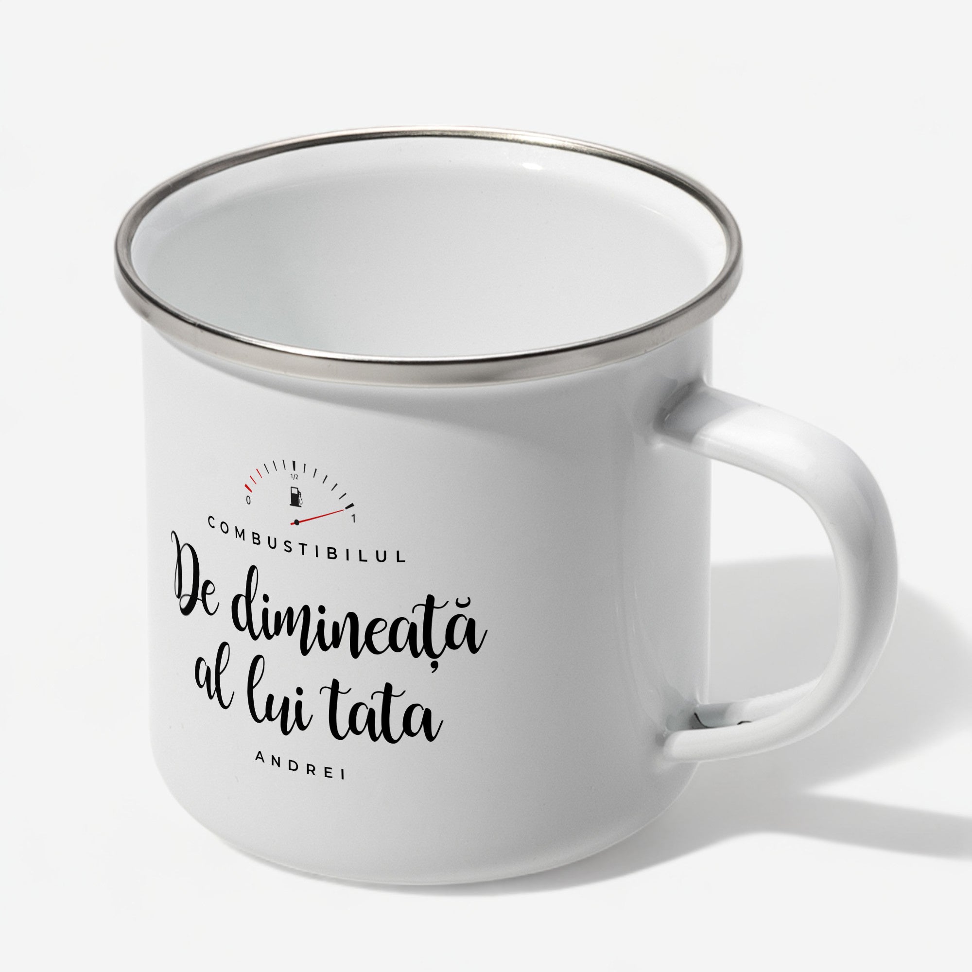 Kubek emaliowany dla taty - śmieszny prezent dla taty prezent na dzień taty personalizowany kubek