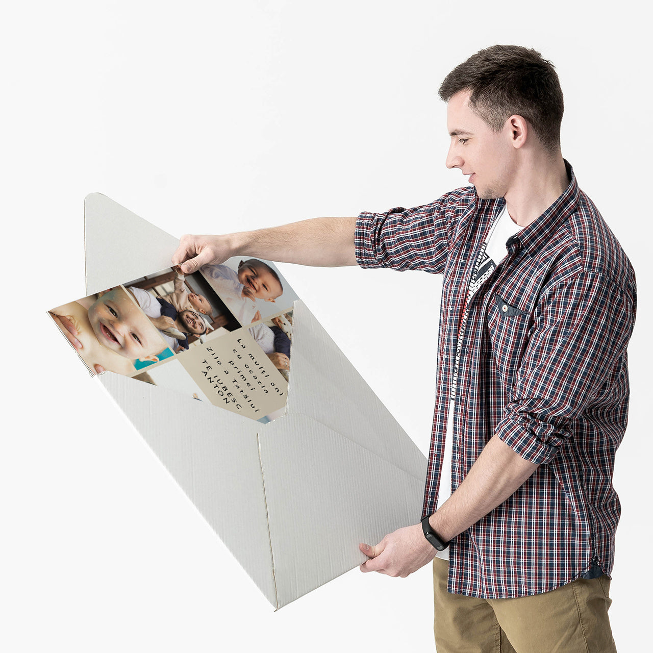 Felicitare XXL cu fotografii – felicitare pentru prima Zi a Tatălui