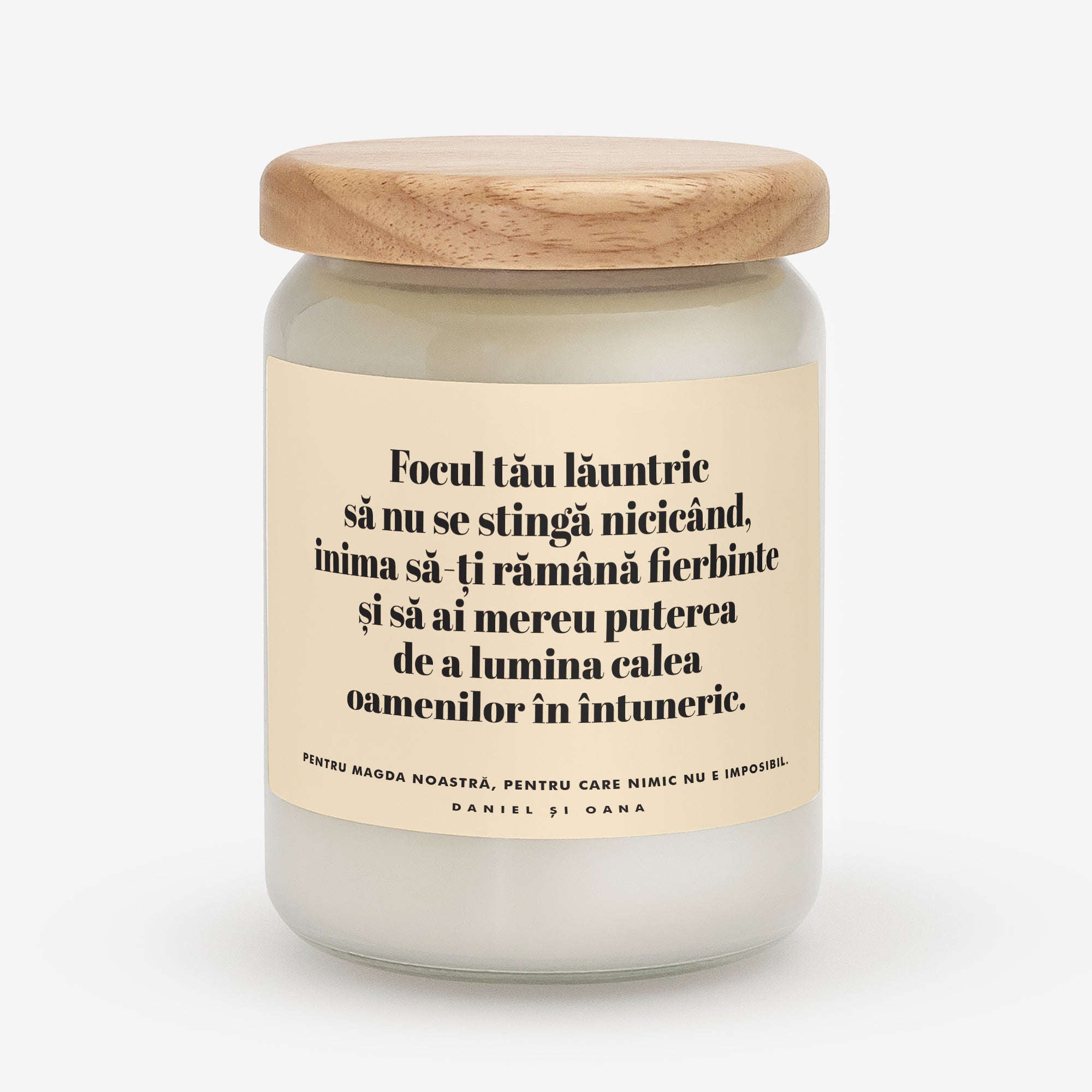 Lumânare personalizată - cadou pentru ea