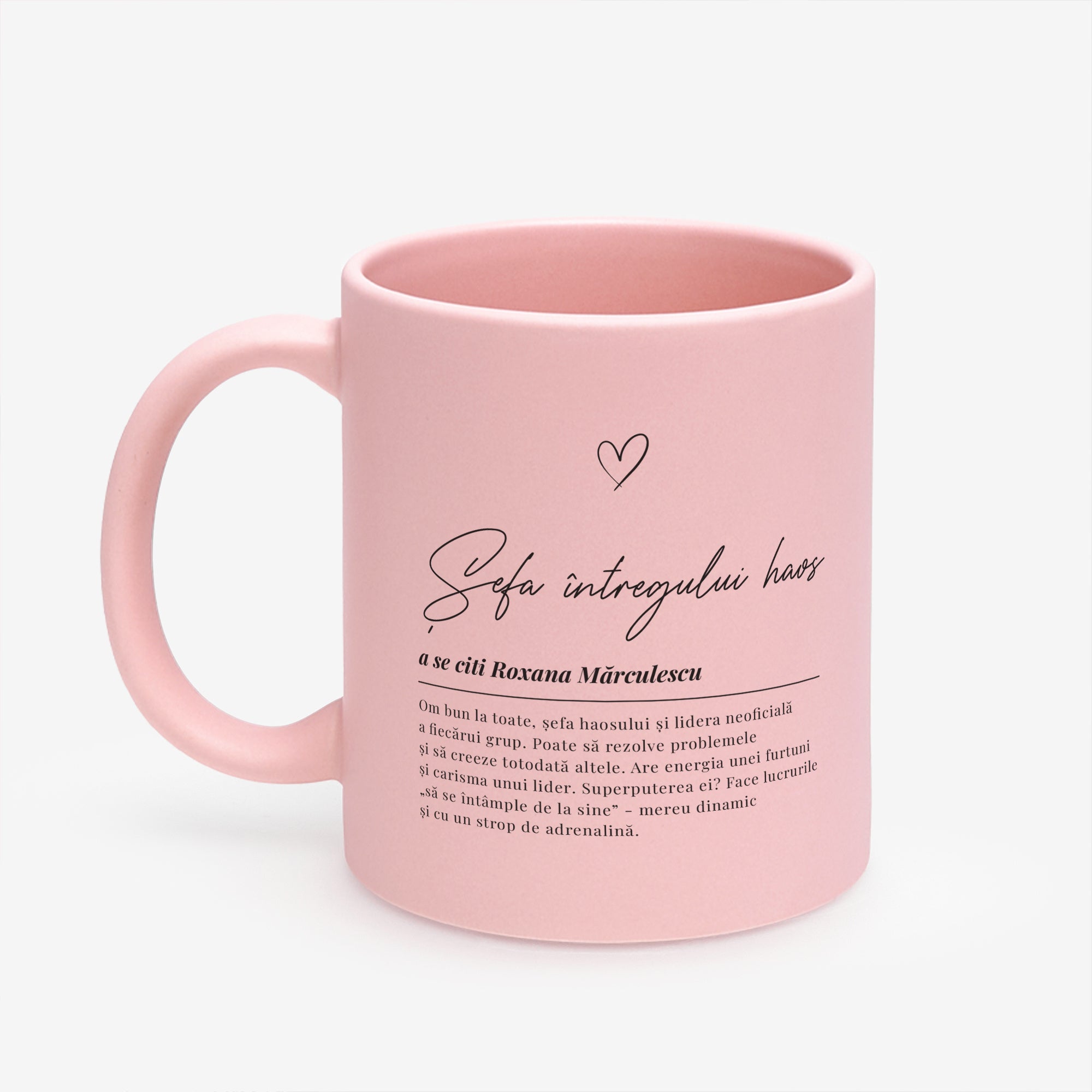 Cană roz pentru ea - Sefa Haosului