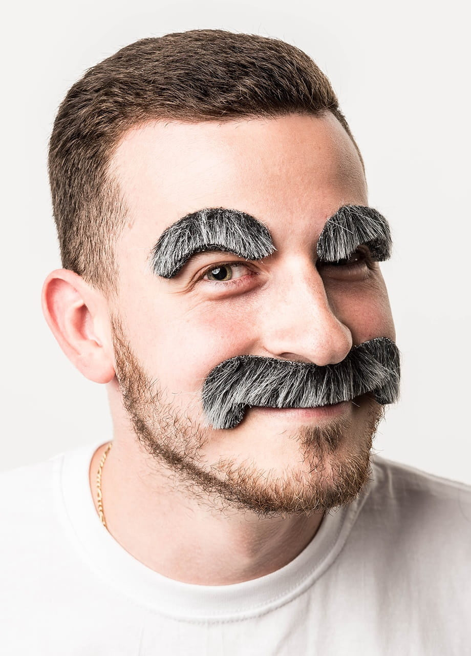 Set mustață falsă și brwi siwe