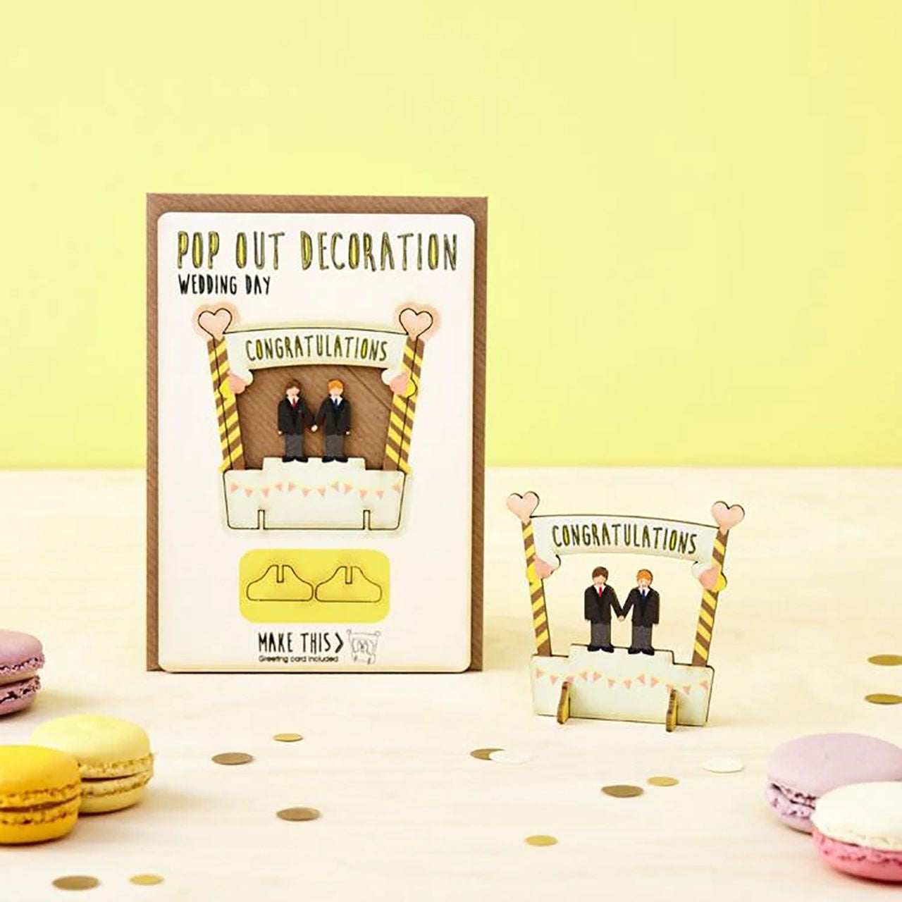 Kartka drewniana na ślub Lgbt kartka ślubna lgbt