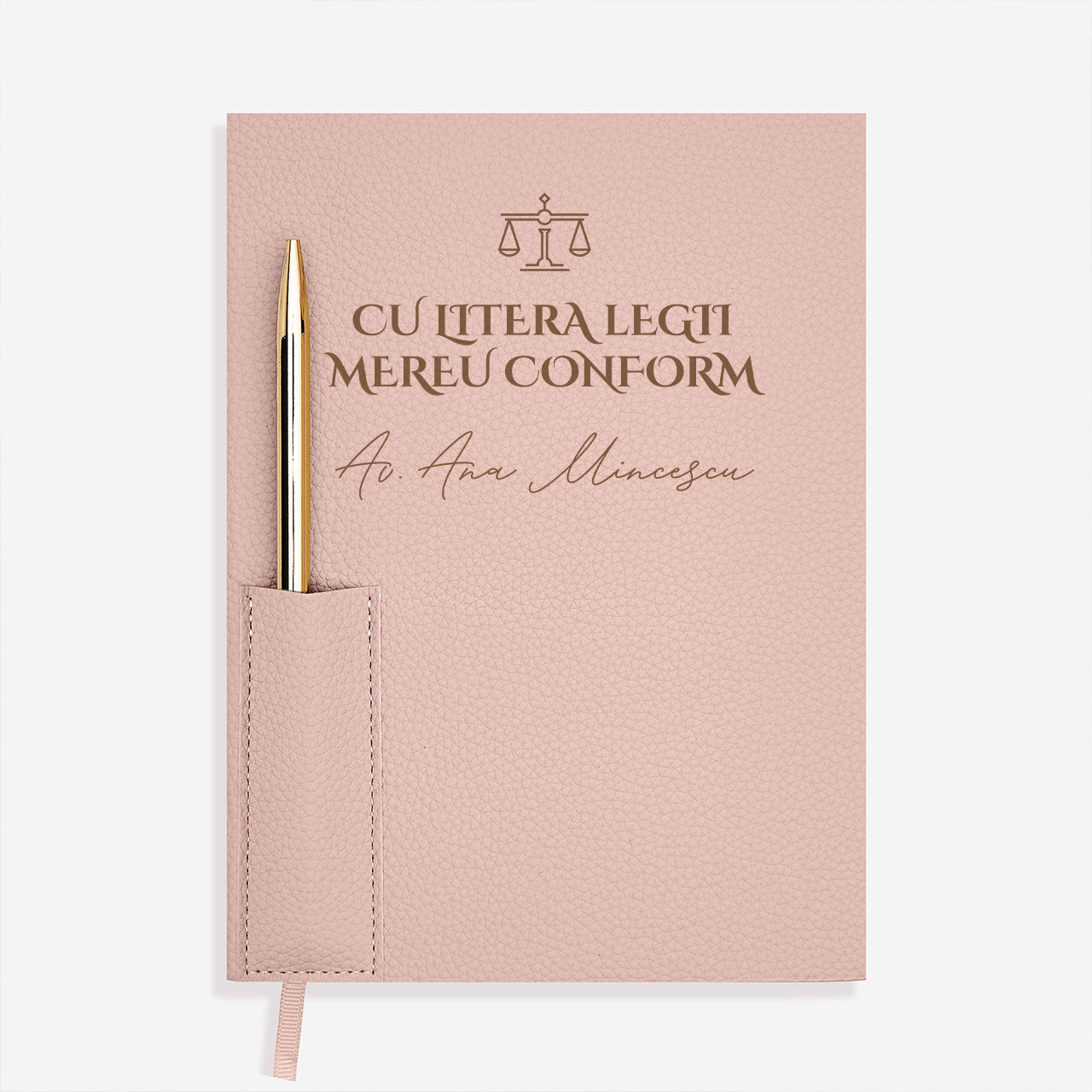 Elegancki planner z długopisem - prezent dla prawniczki personalizowany planner elegancki prezent dla niej