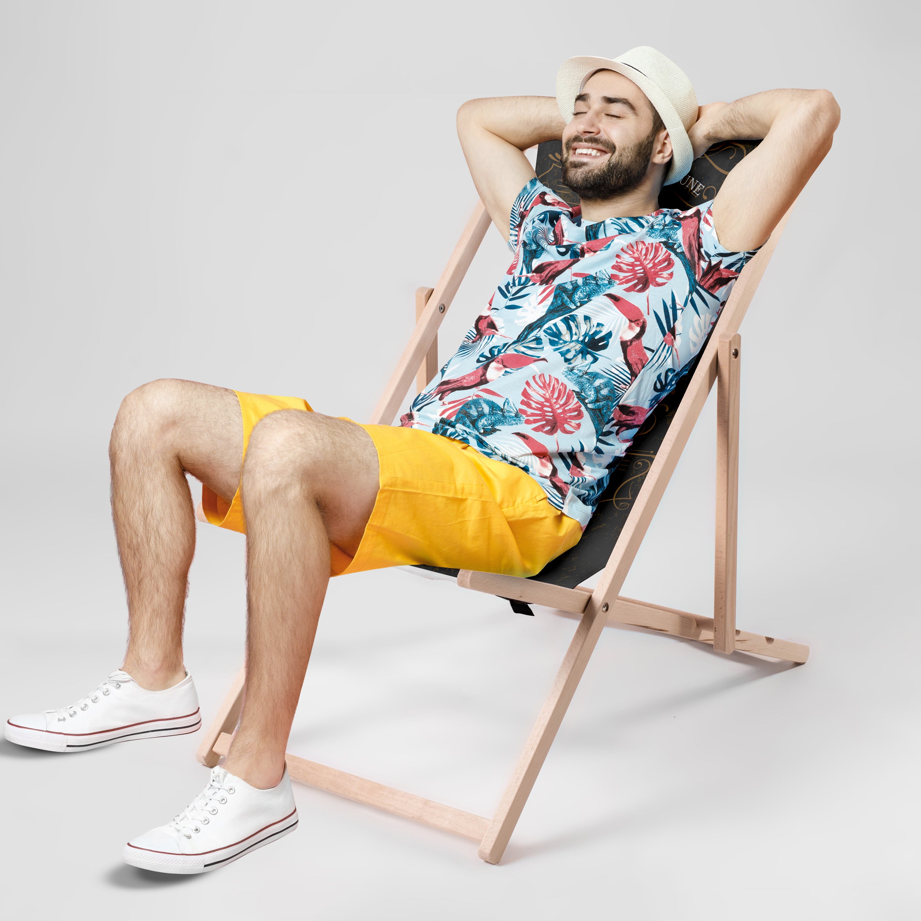 Leżak personalizowany - prezent dla mężczyzny leżak ogrodowy prezent dla męża na urodziny