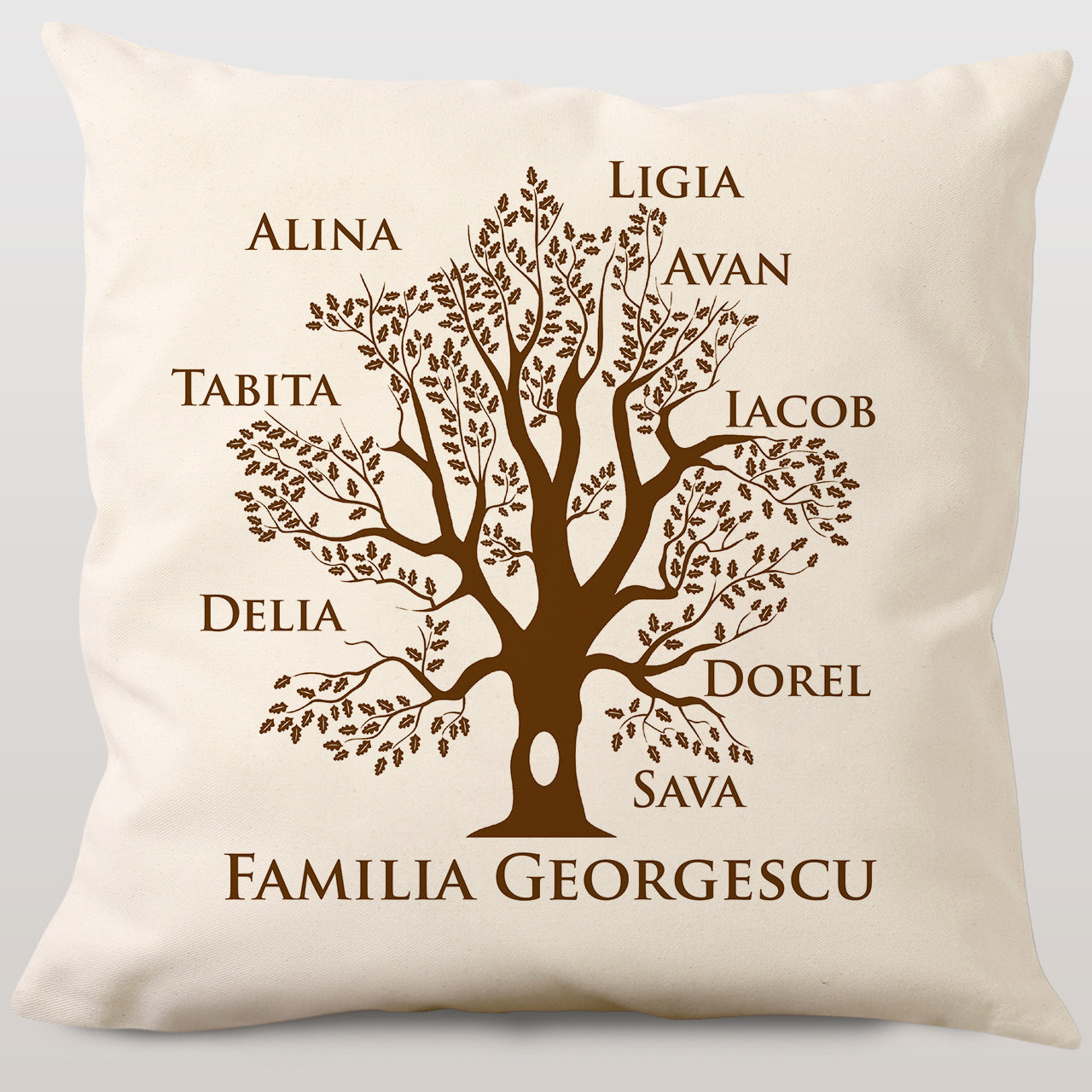 Pernă pentru familie – arbore genealogic
